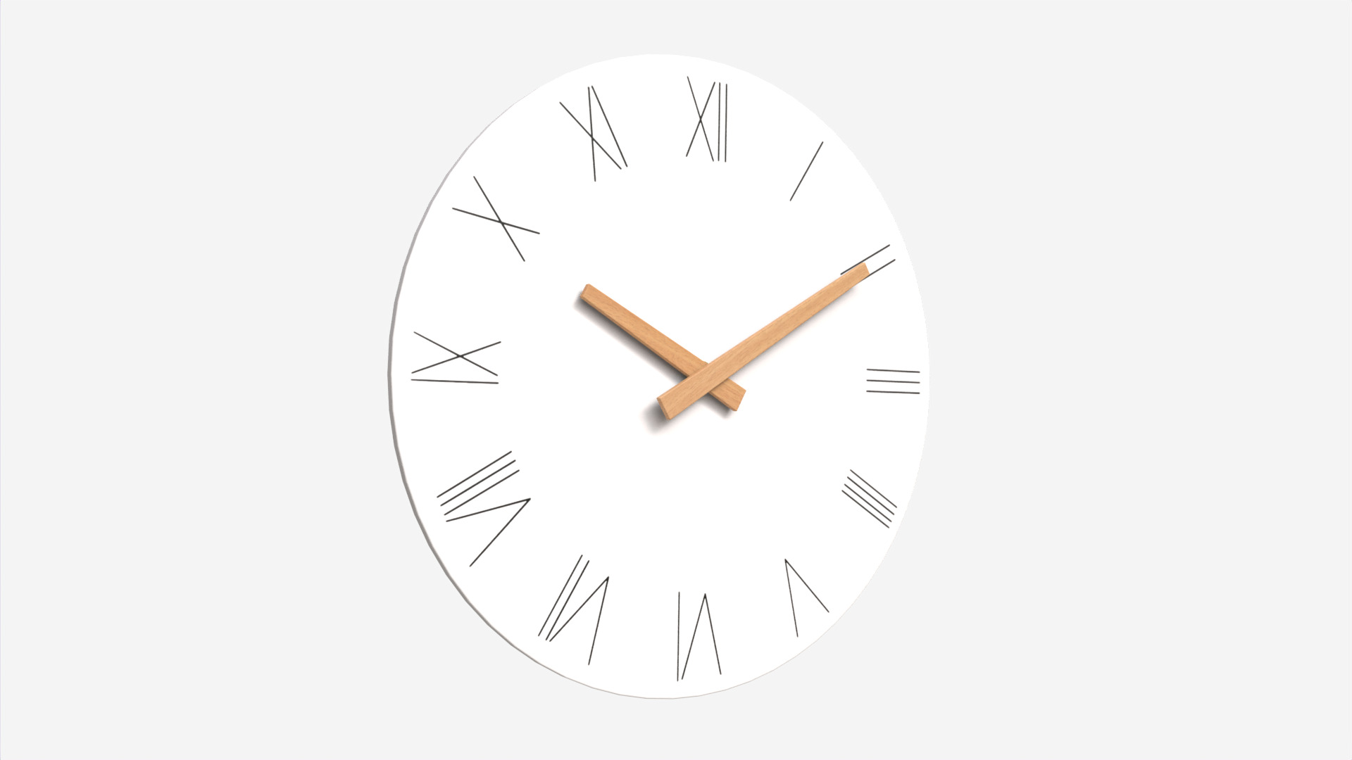 Foxtop Round Wall Clock Low-poly 3D model_3