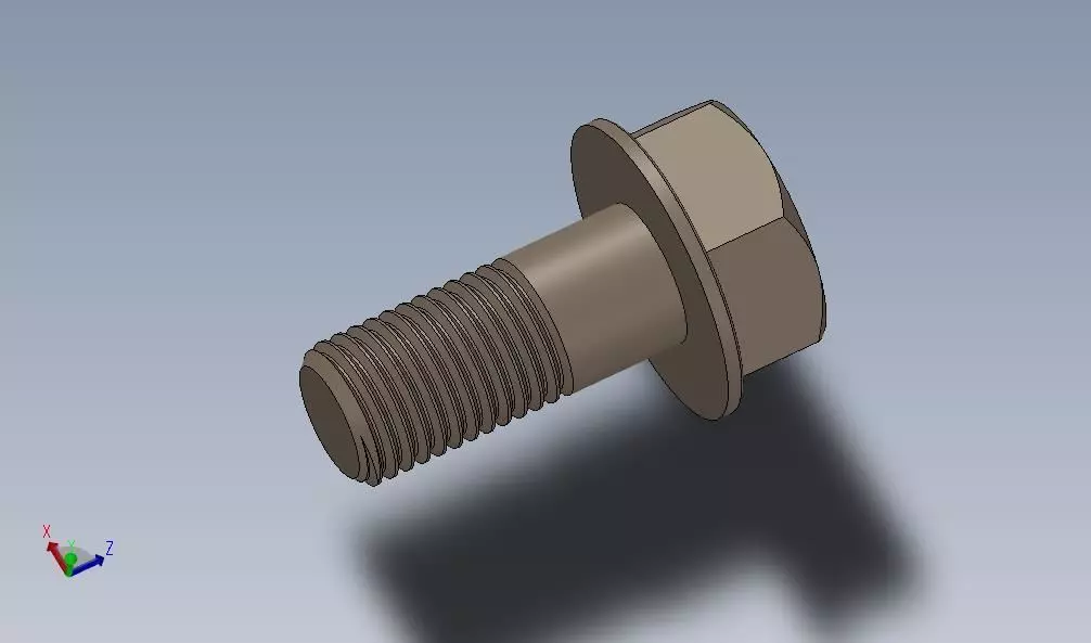 Baut M10 25 mm Free 3D model_0