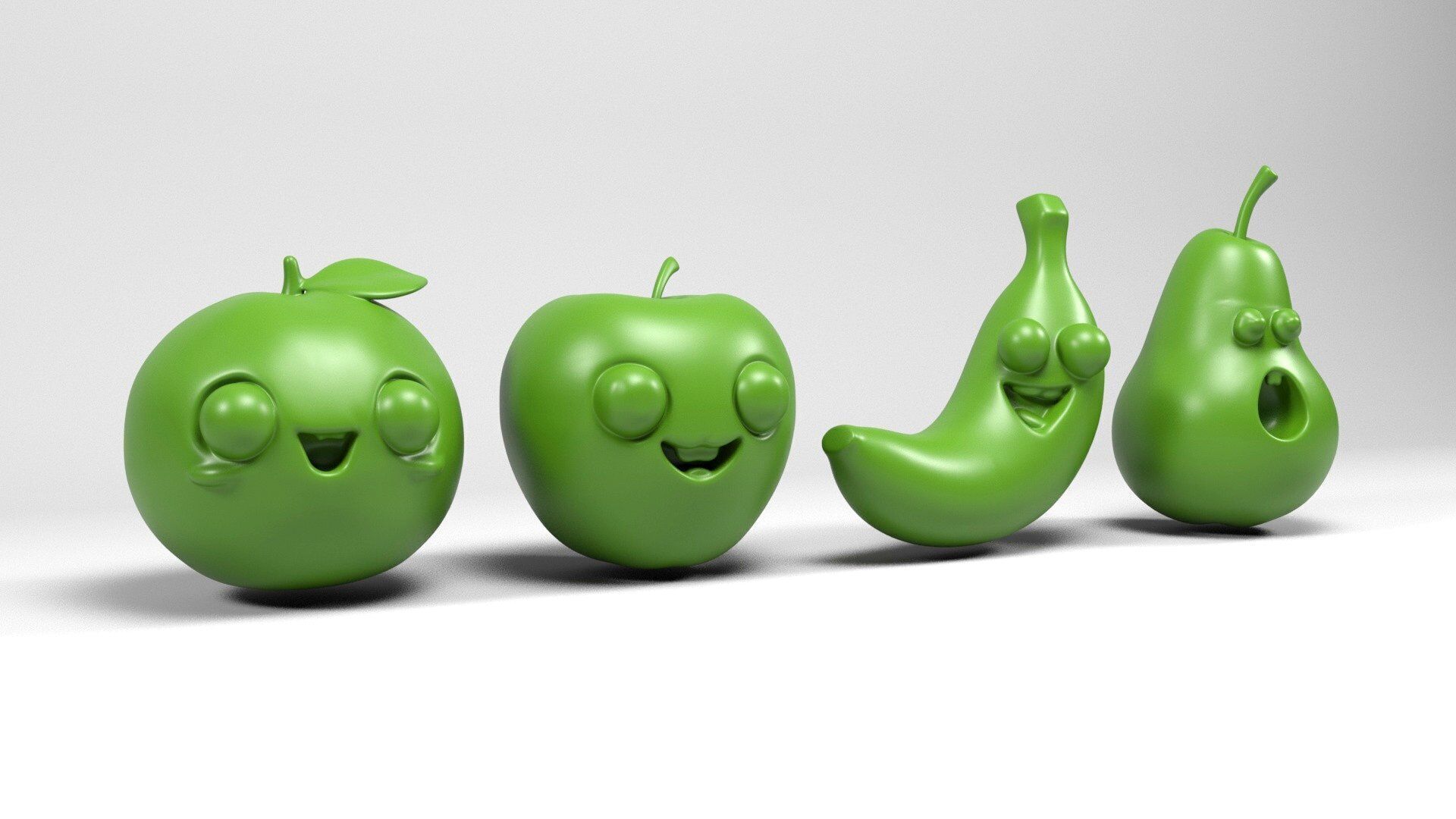 Fruit characters 3D print model_10