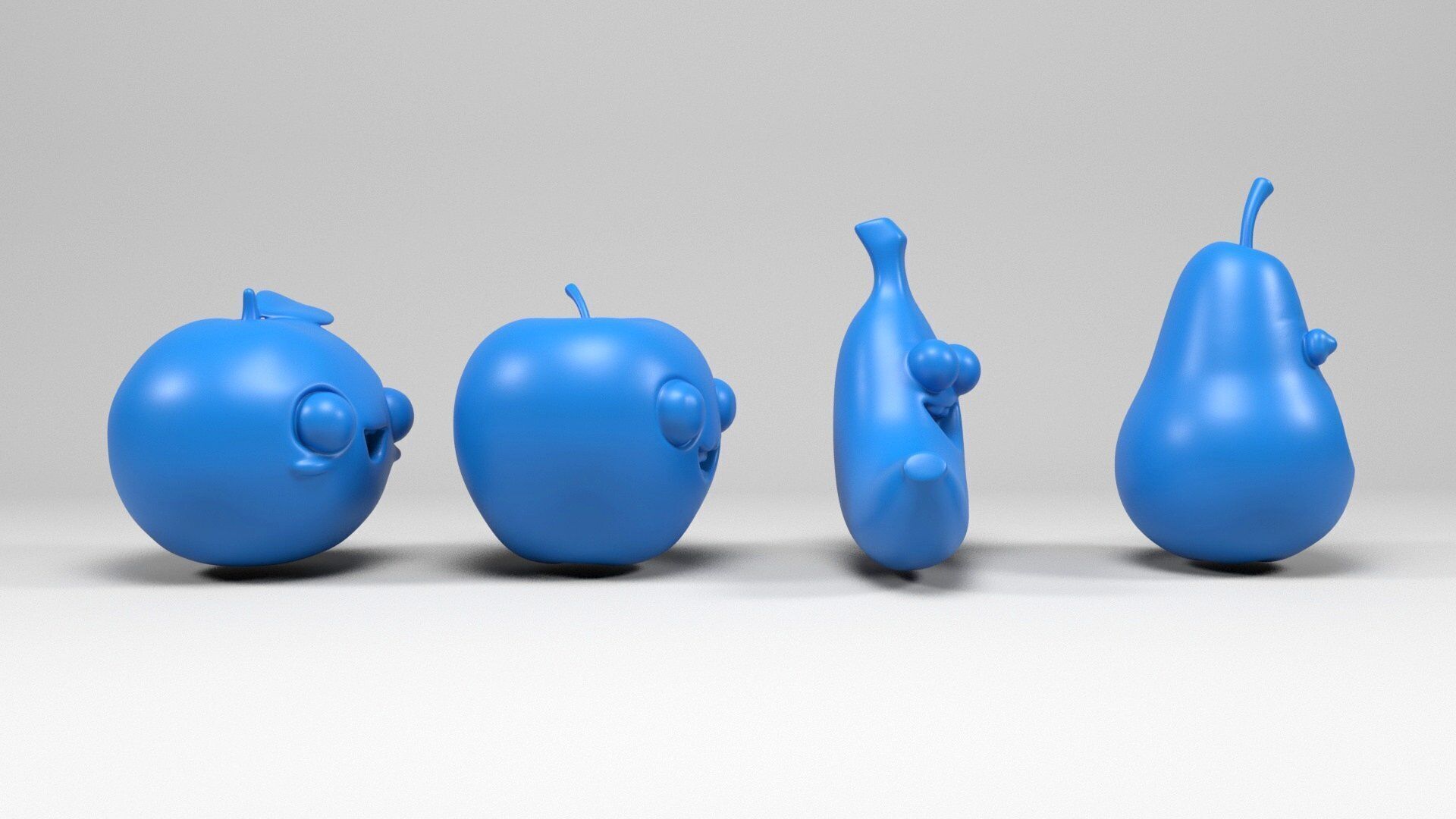 Fruit characters 3D print model_4