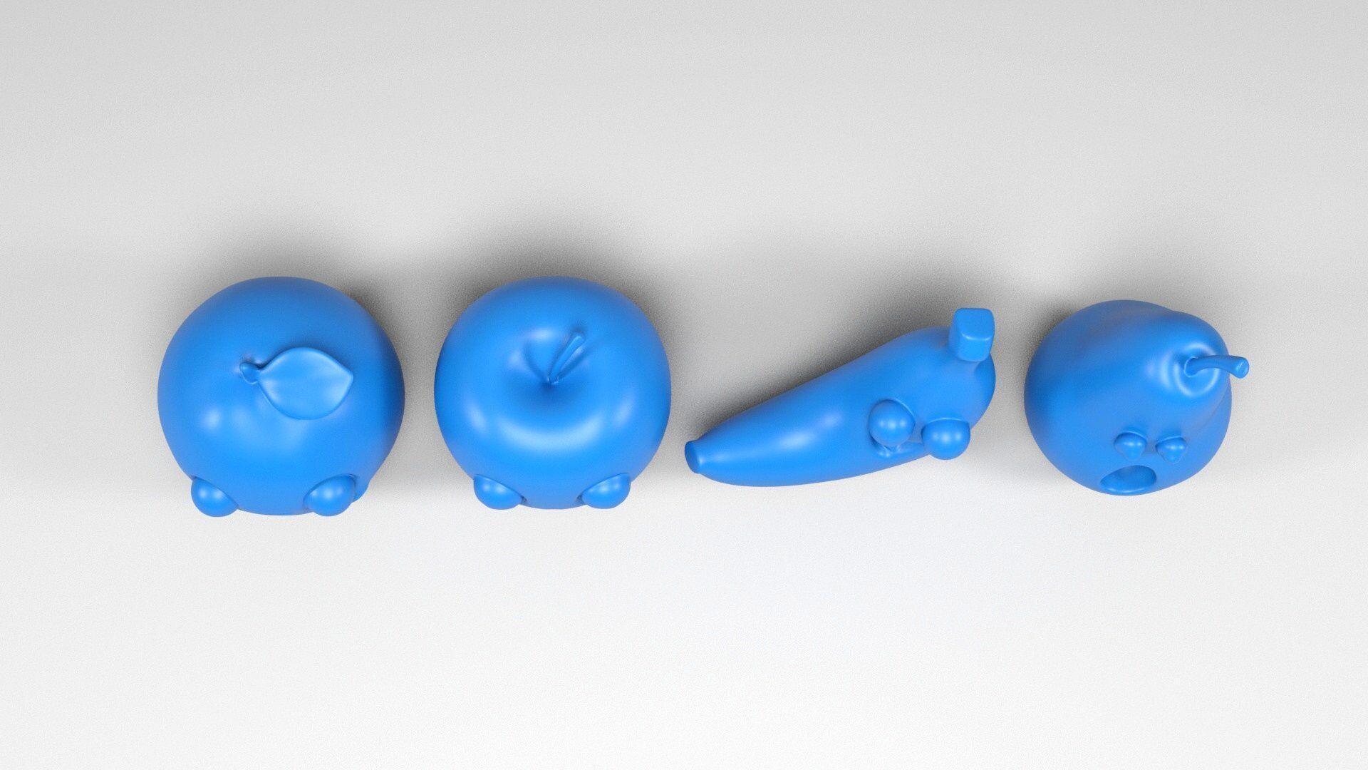 Fruit characters 3D print model_6