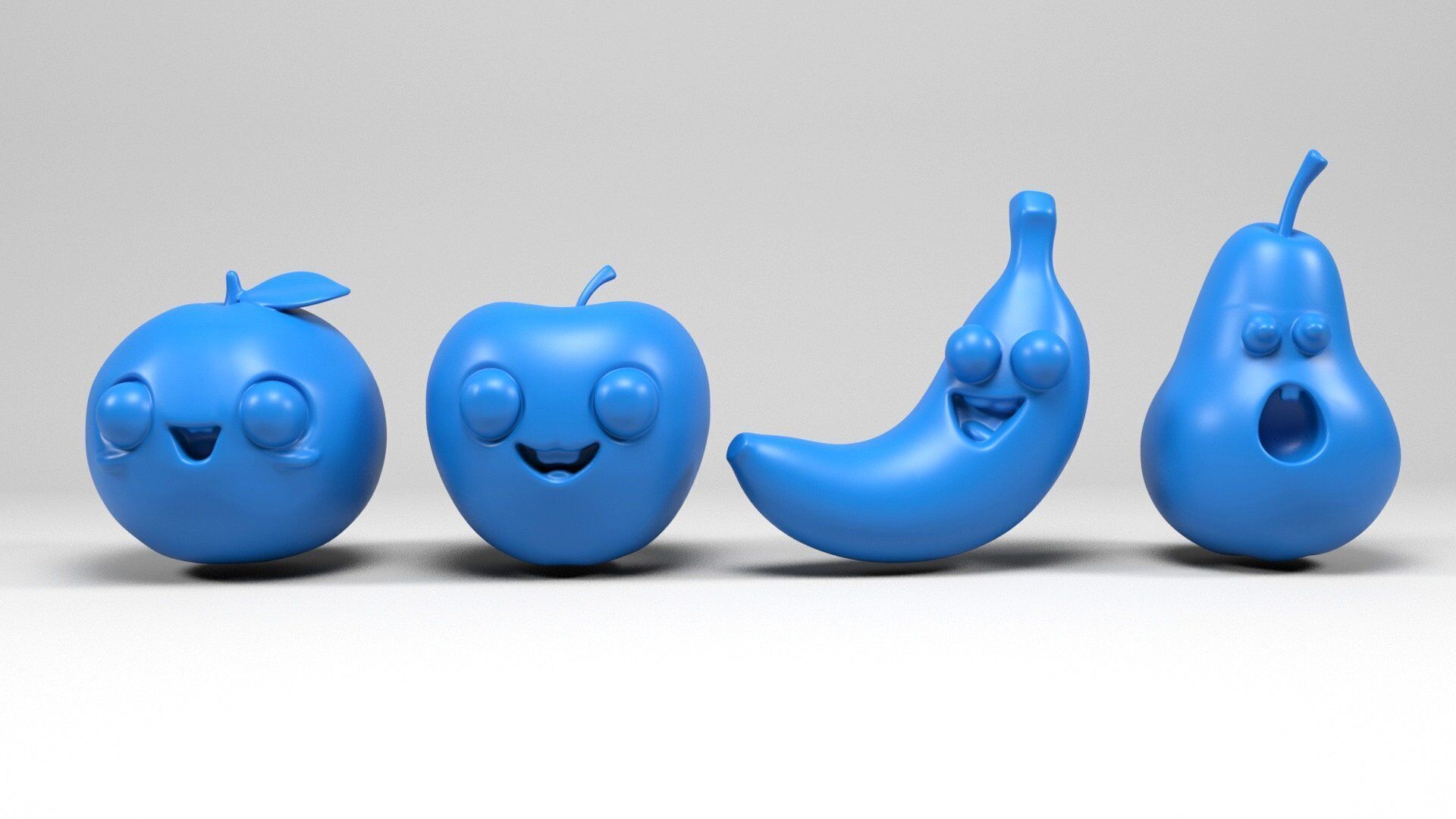 Fruit characters 3D print model_3