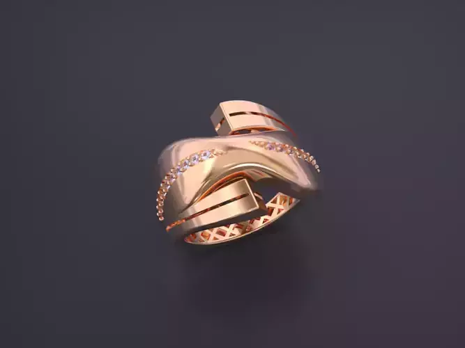 Luxury jewelry ring 3D print model