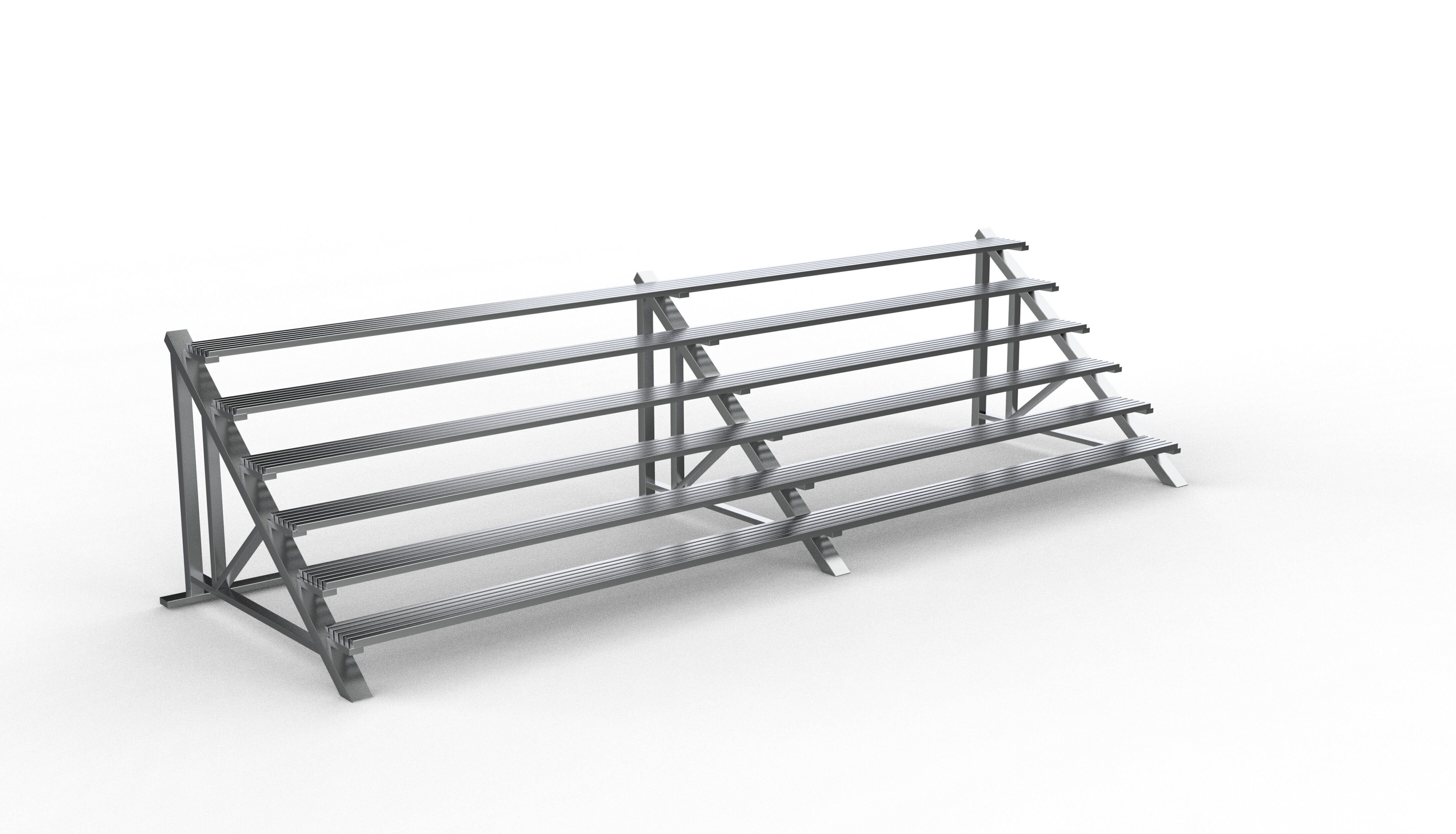 Gymnasium Bleachers 3D model_8