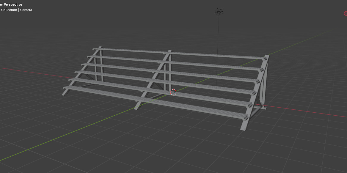 Gymnasium Bleachers 3D model_15