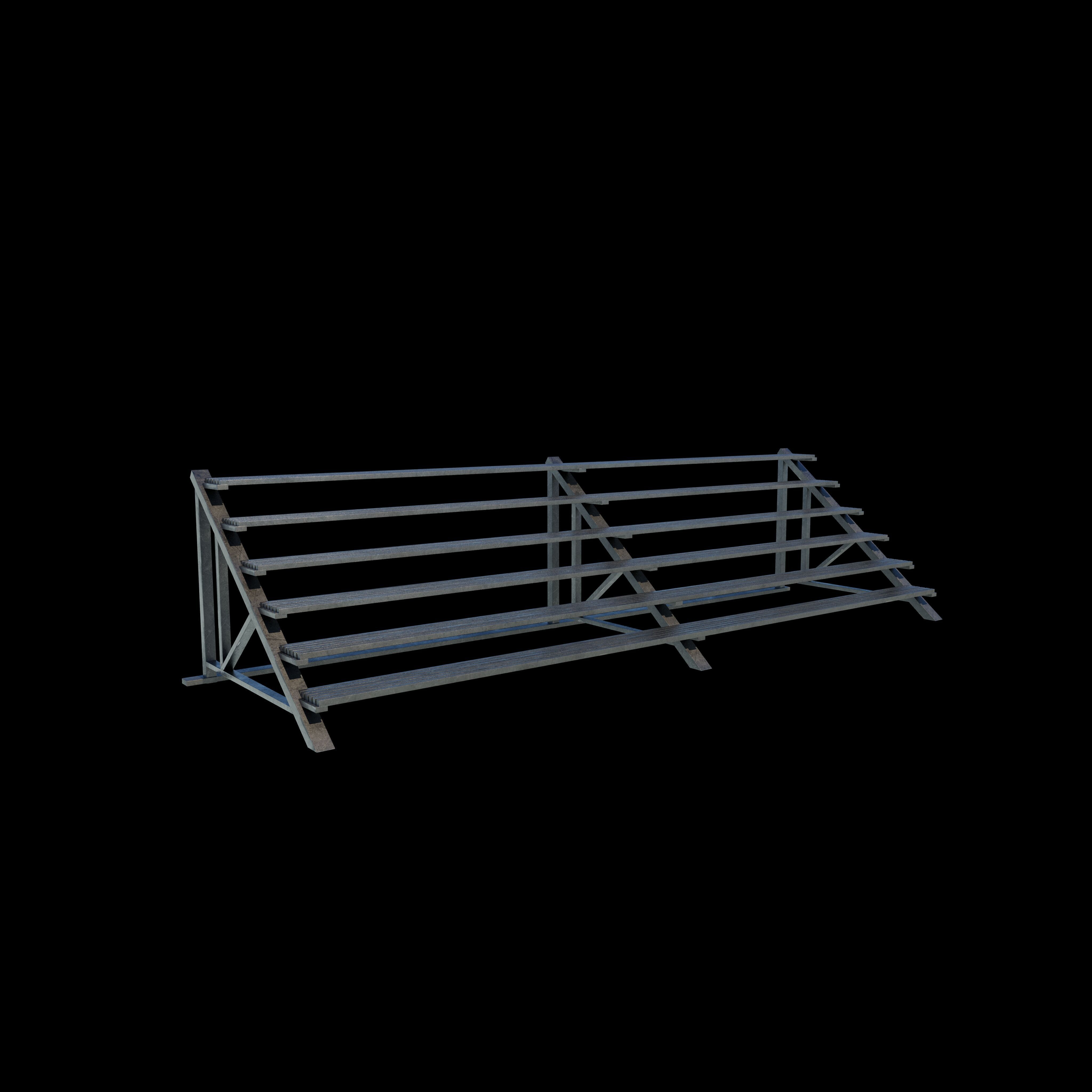 Gymnasium Bleachers 3D model_12