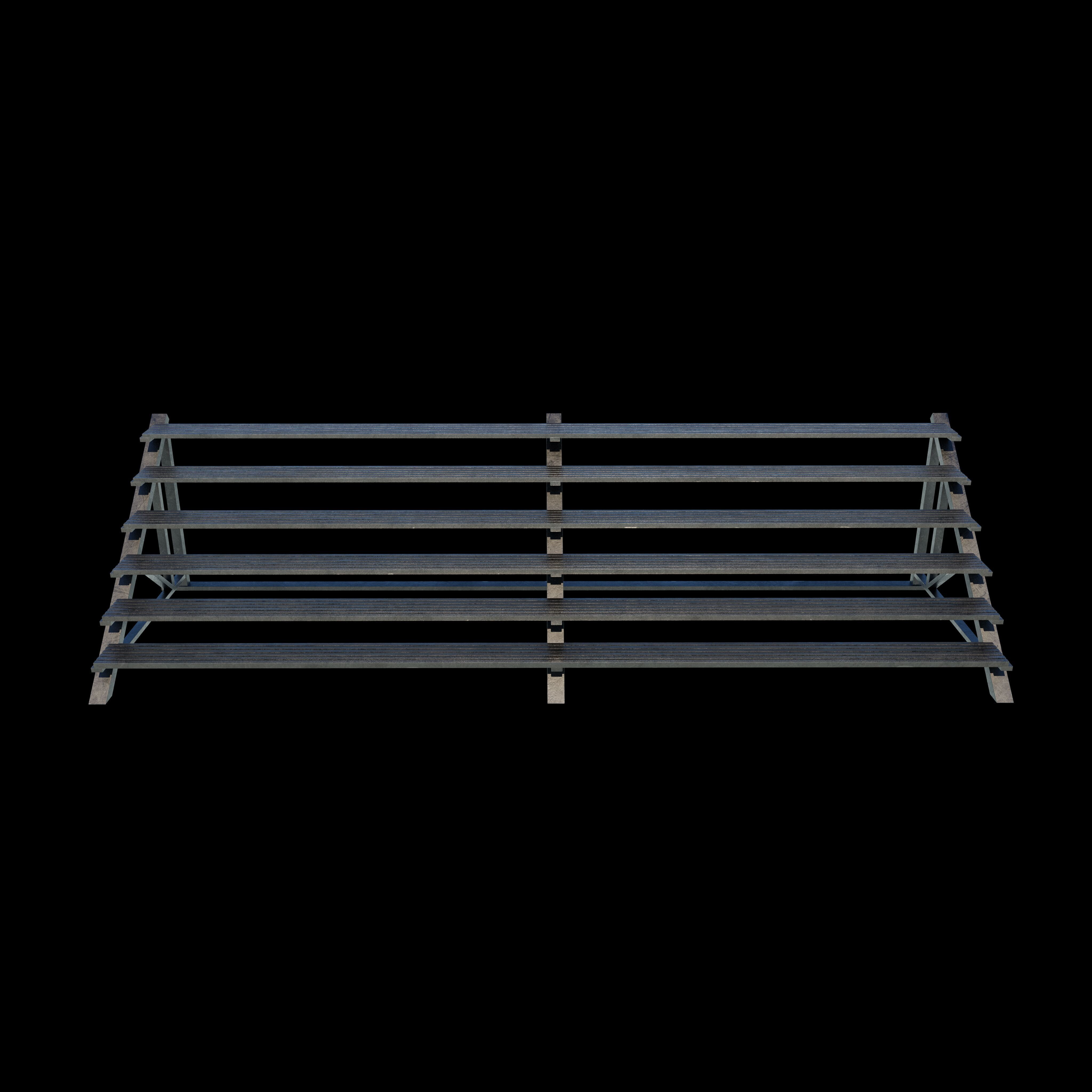 Gymnasium Bleachers 3D model_10