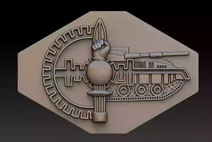 Military Mechanical Engineering Emblem 3D print model