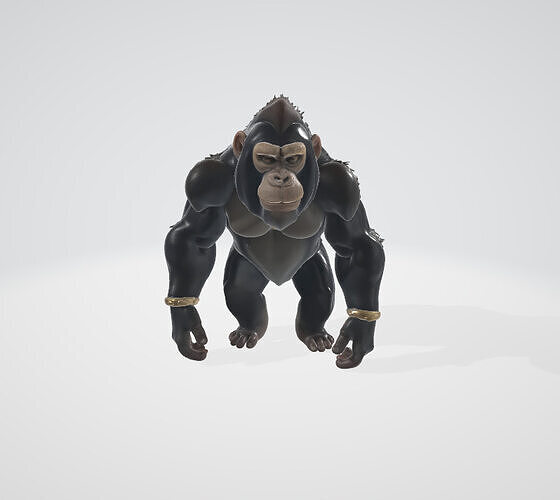 Majestic Tribal Ape - Stylized 3D Model 3D model