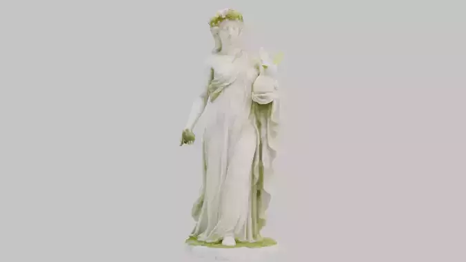 Elegant Marble Garden Statue of Woman