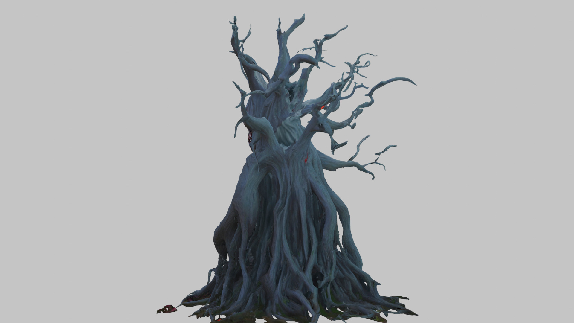 Haunted Tree with Skull 3D Model Low-poly 3D model_5
