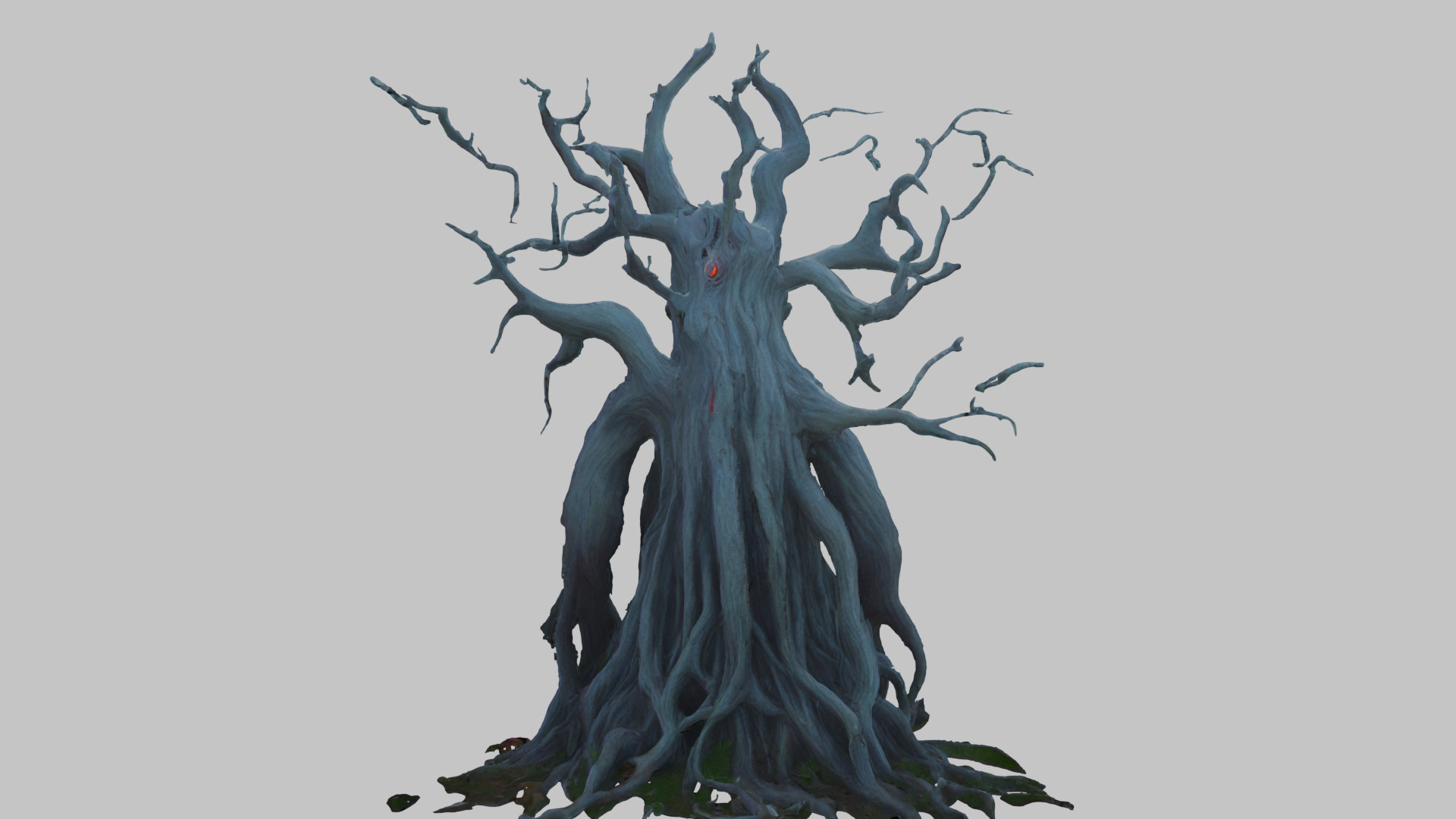 Haunted Tree with Skull 3D Model Low-poly 3D model_4