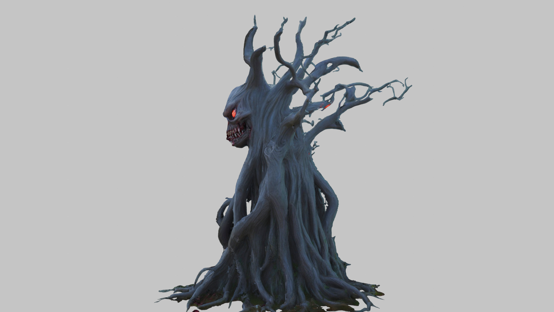 Haunted Tree with Skull 3D Model Low-poly 3D model_6