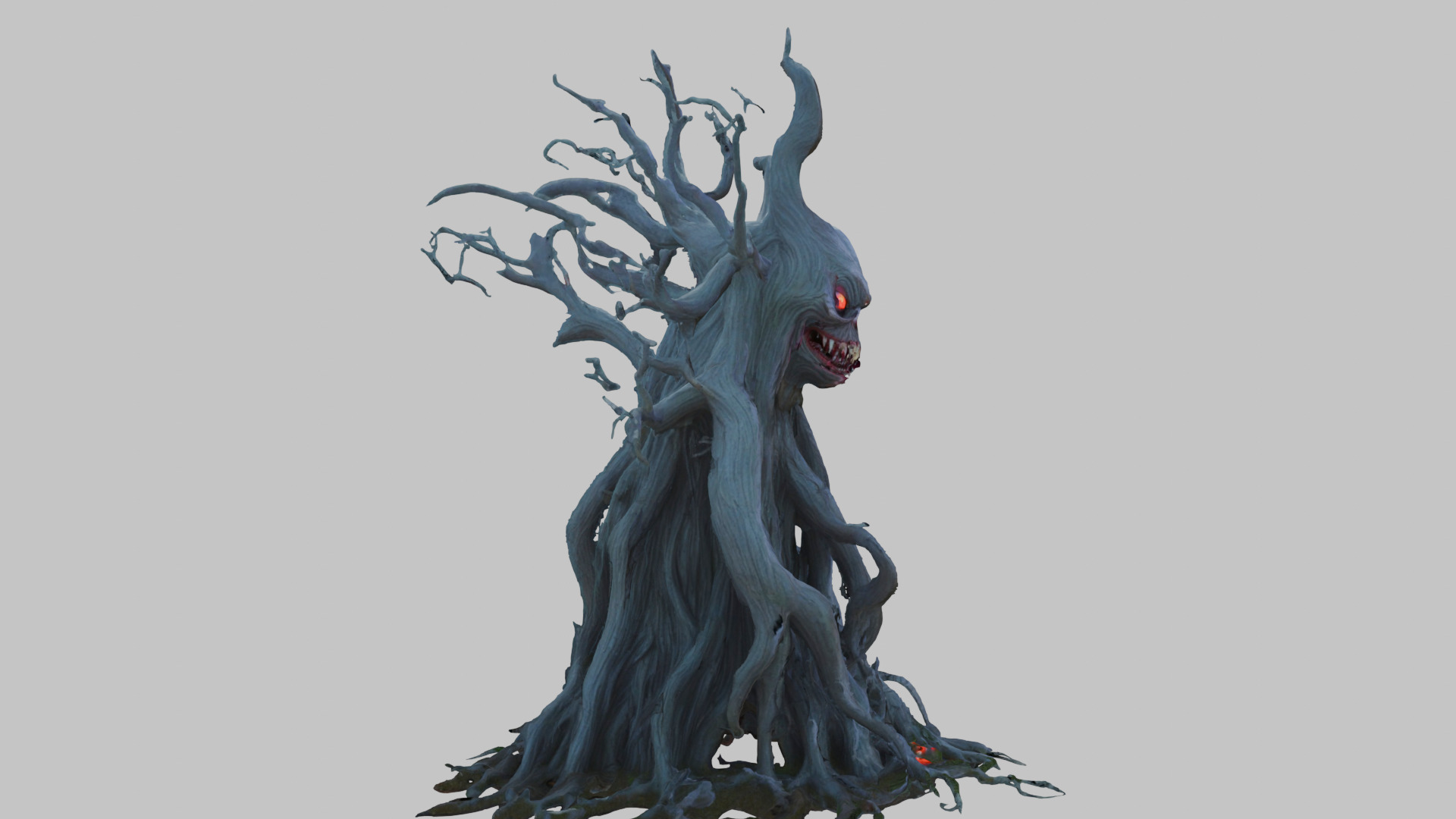 Haunted Tree with Skull 3D Model Low-poly 3D model_2