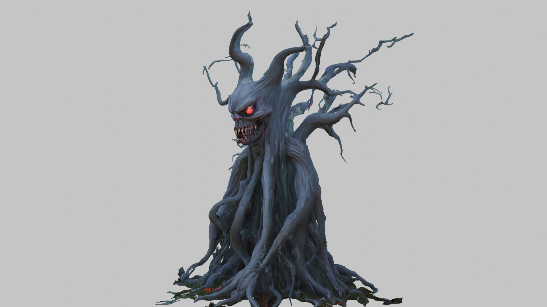 Haunted Tree with Skull 3D Model Low-poly 3D model_7