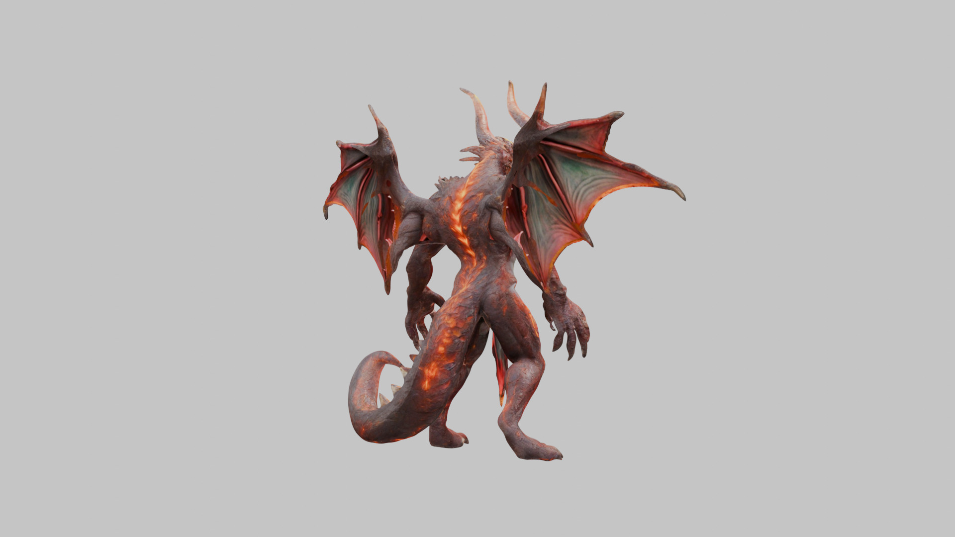 Red Dragon Wyvern 3D Model Low-poly 3D model_3