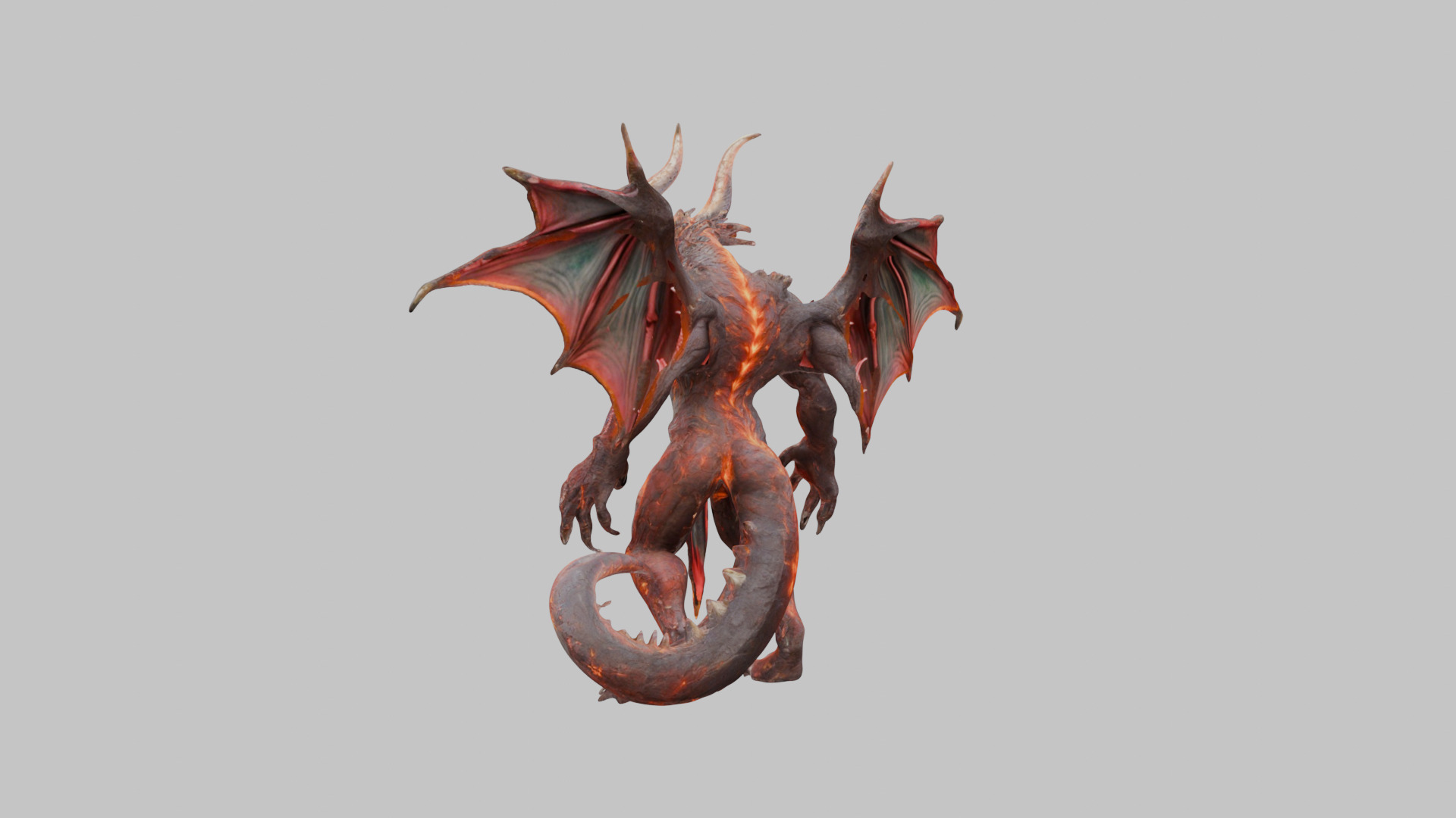 Red Dragon Wyvern 3D Model Low-poly 3D model_5