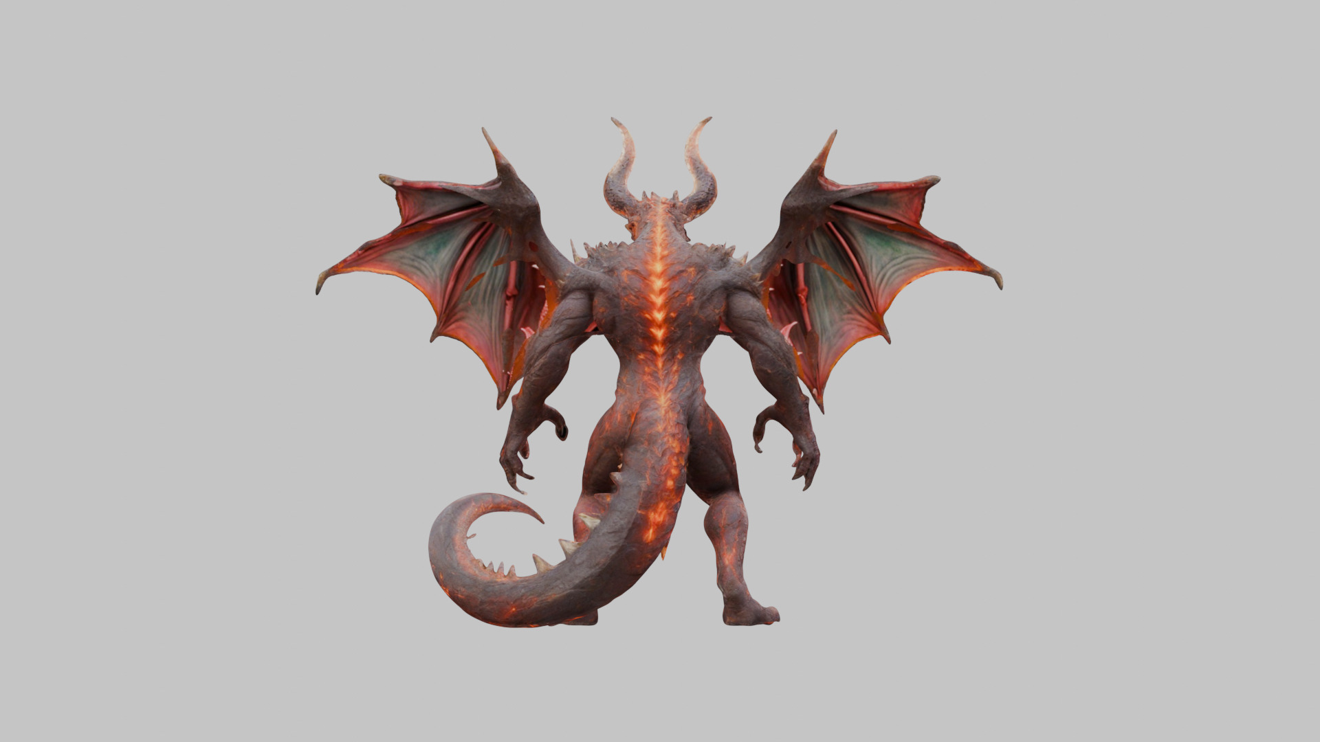 Red Dragon Wyvern 3D Model Low-poly 3D model_4