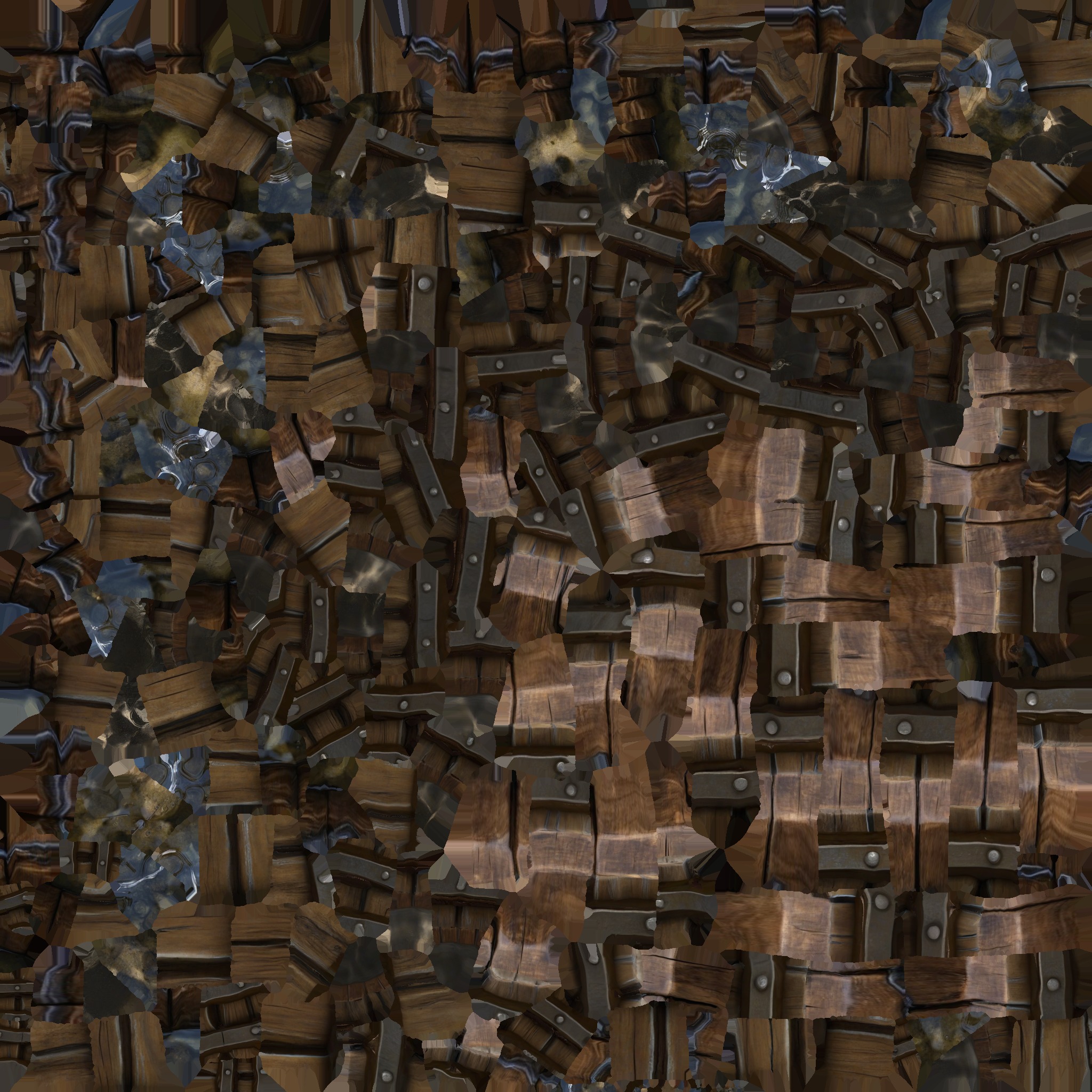 Rustic Wooden Water Barrel 3D Model Low-poly 3D model_8