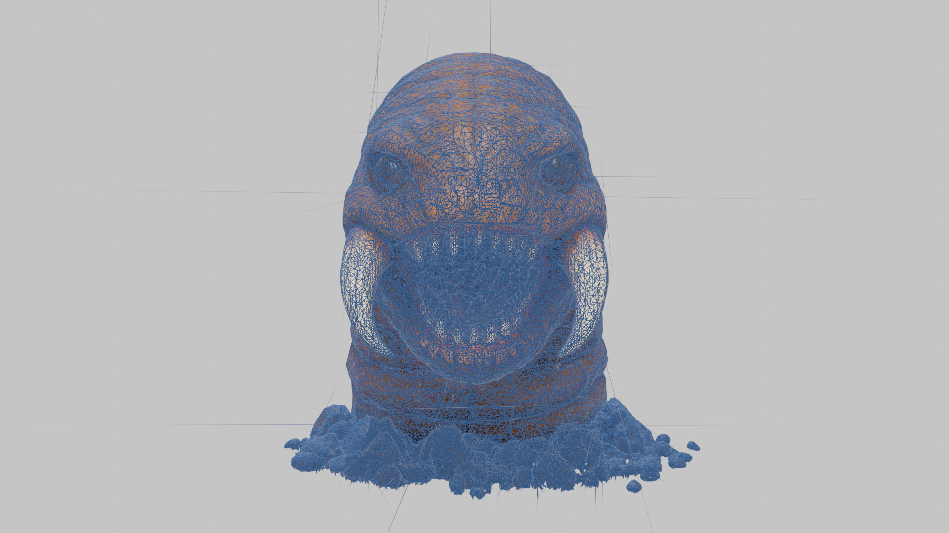 Tibia Hotworm Monster 3D Model Low-poly 3D model_9