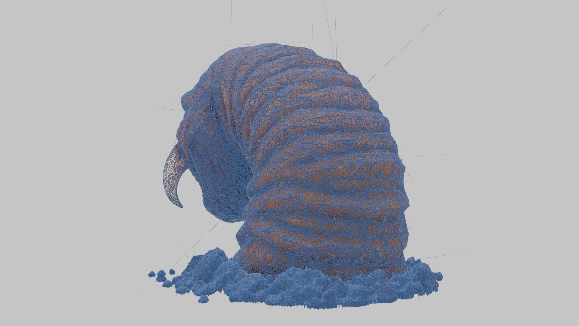 Tibia Hotworm Monster 3D Model Low-poly 3D model_14