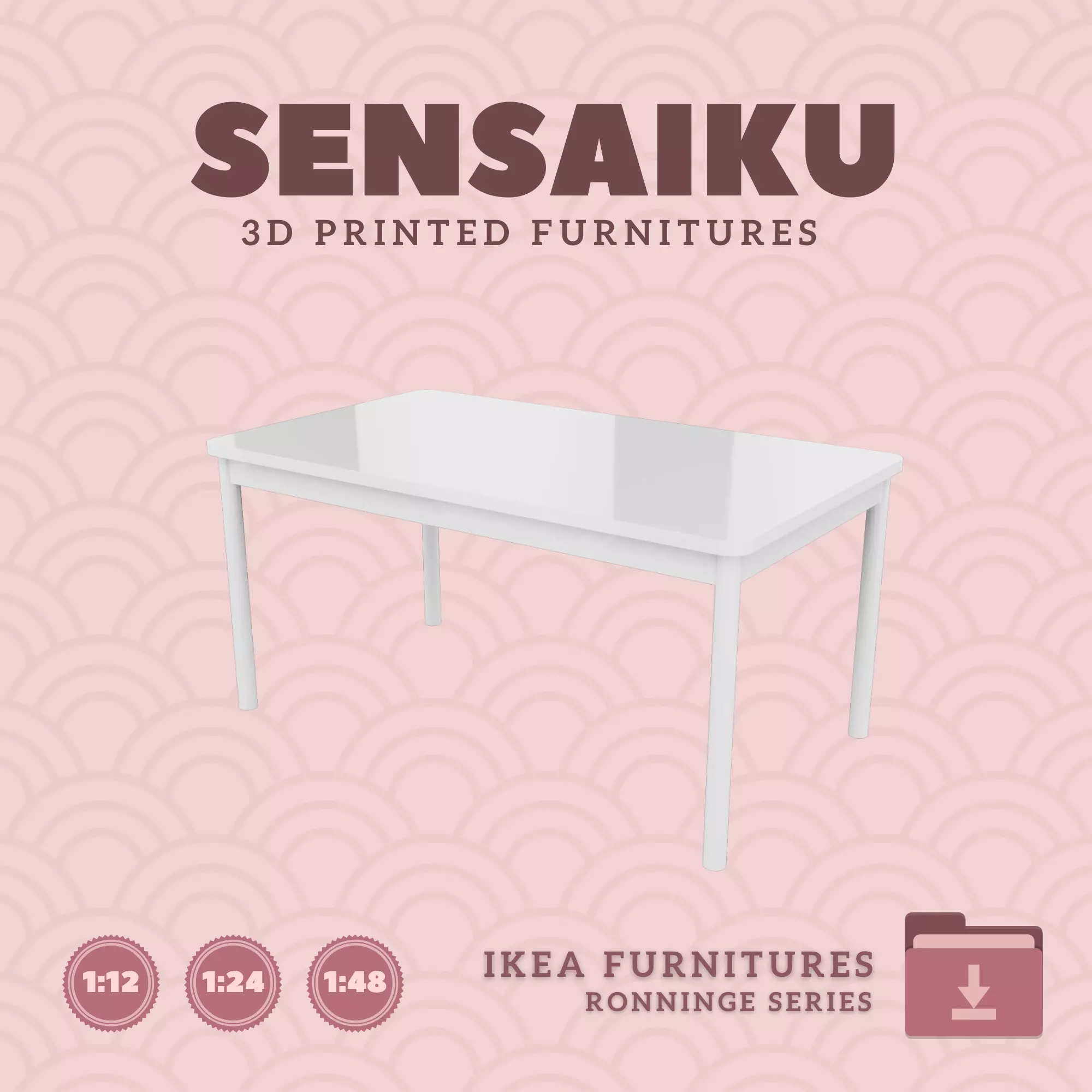 RONNINGE Table 61 In In for Mini Dollhouse - IKEA - 3D Print 3D print model_0
