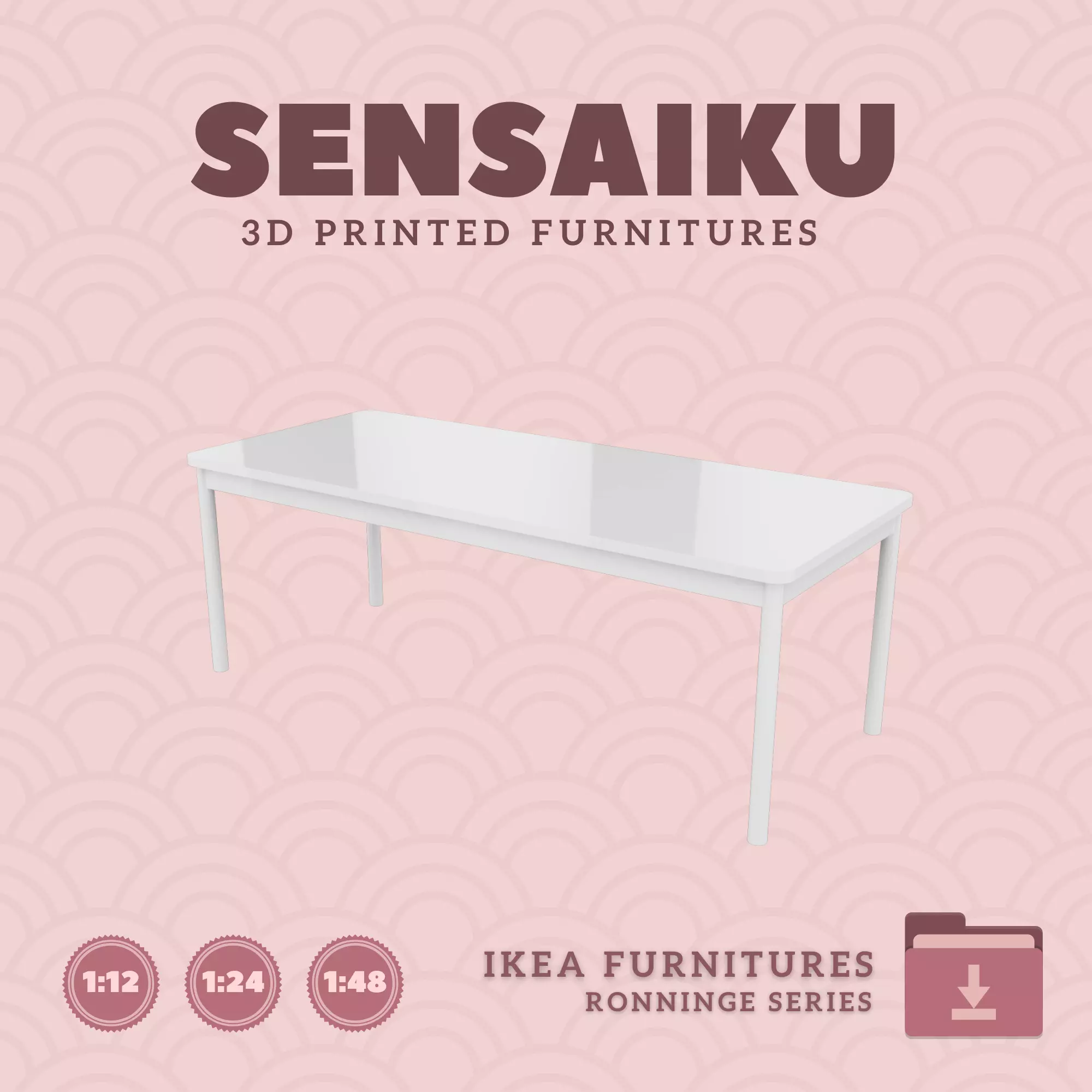 RONNINGE Table 82 In In for Mini Dollhouse - IKEA - 3D Print 3D print model_0