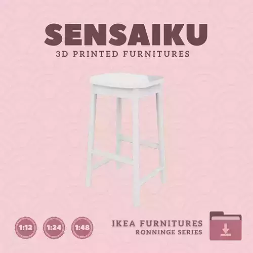 RONNINGE Bar Stool for Miniature Dollhouse - IKEA - 3D Print 3D print model