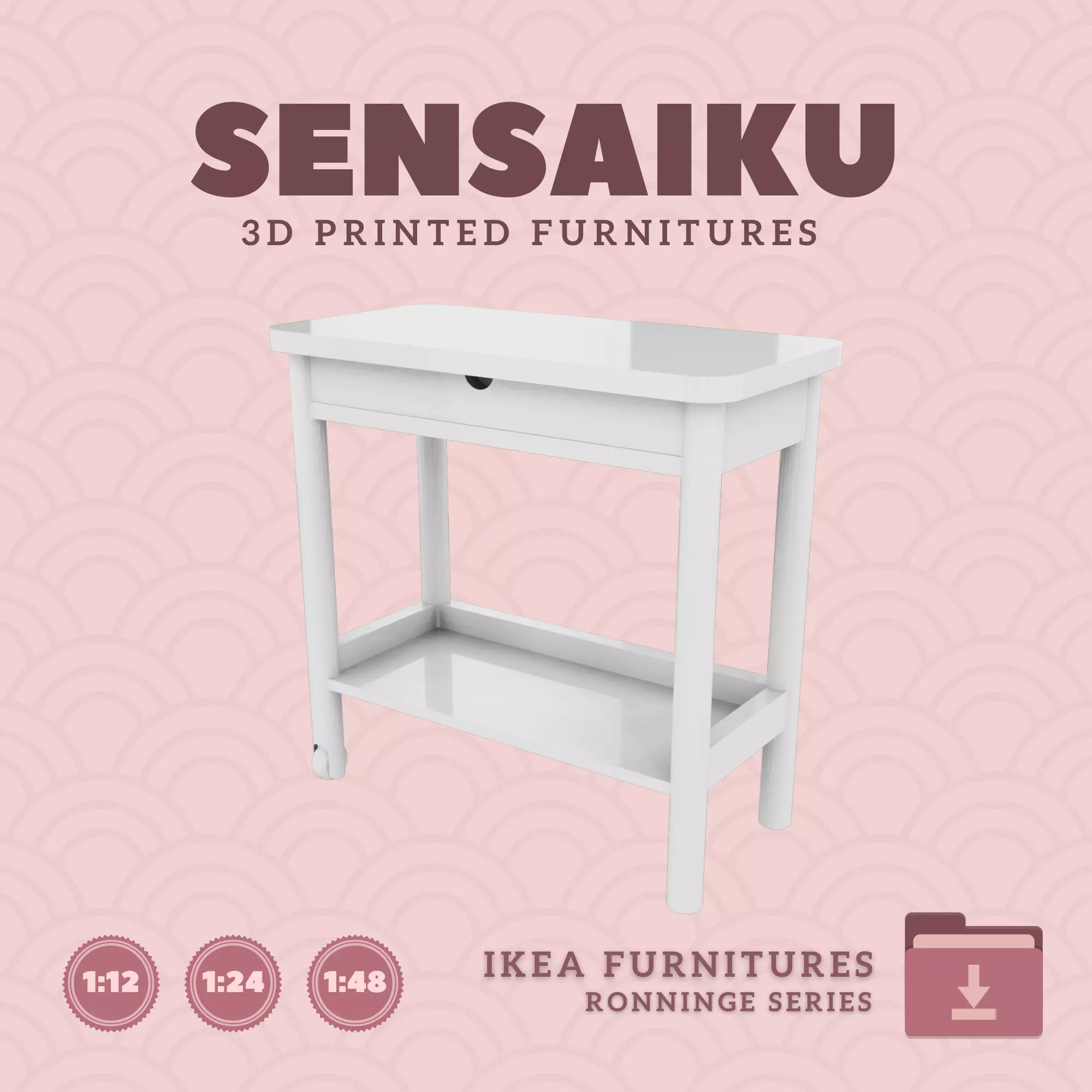 RONNINGE Utility Cart for Miniature Dollhouse - IKEA - 3D Print 3D print model_0