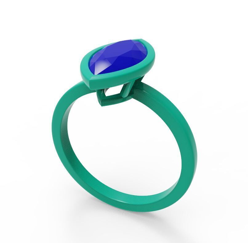 Engagement ring 09 3D print model_4