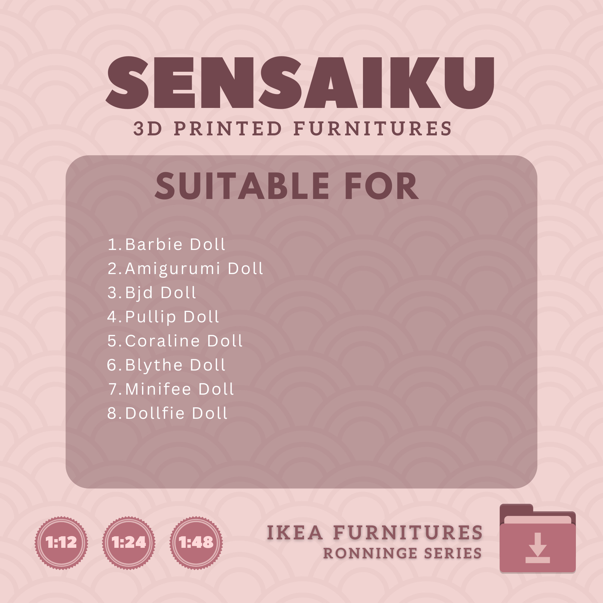 RONNINGE Table Bench and Cart for Dollhouse - IKEA - 3D Print 3D print model_7