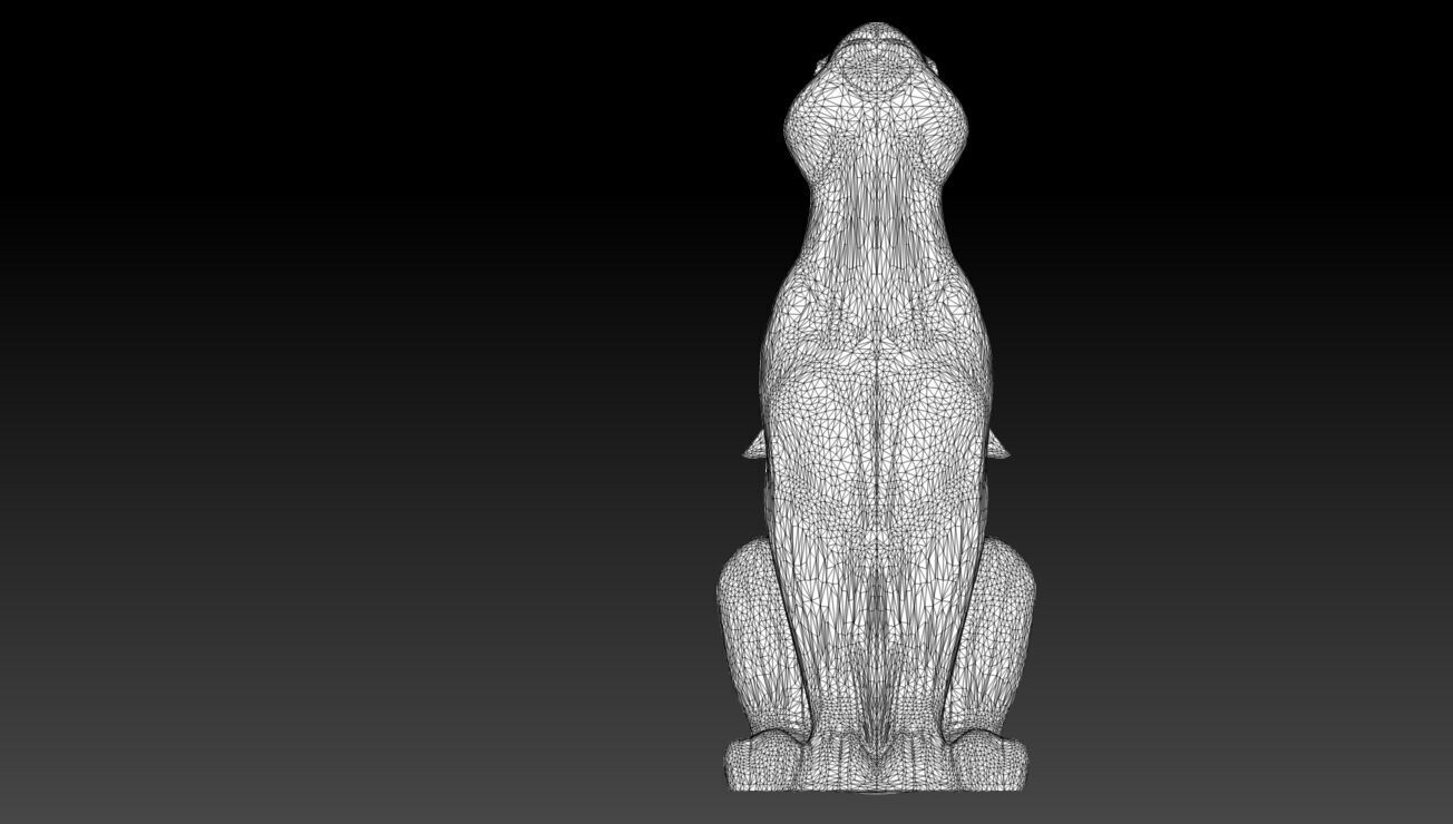 Rabbit Sculpture Hare Bunny Animal Figurine For Garden 3D print model_6