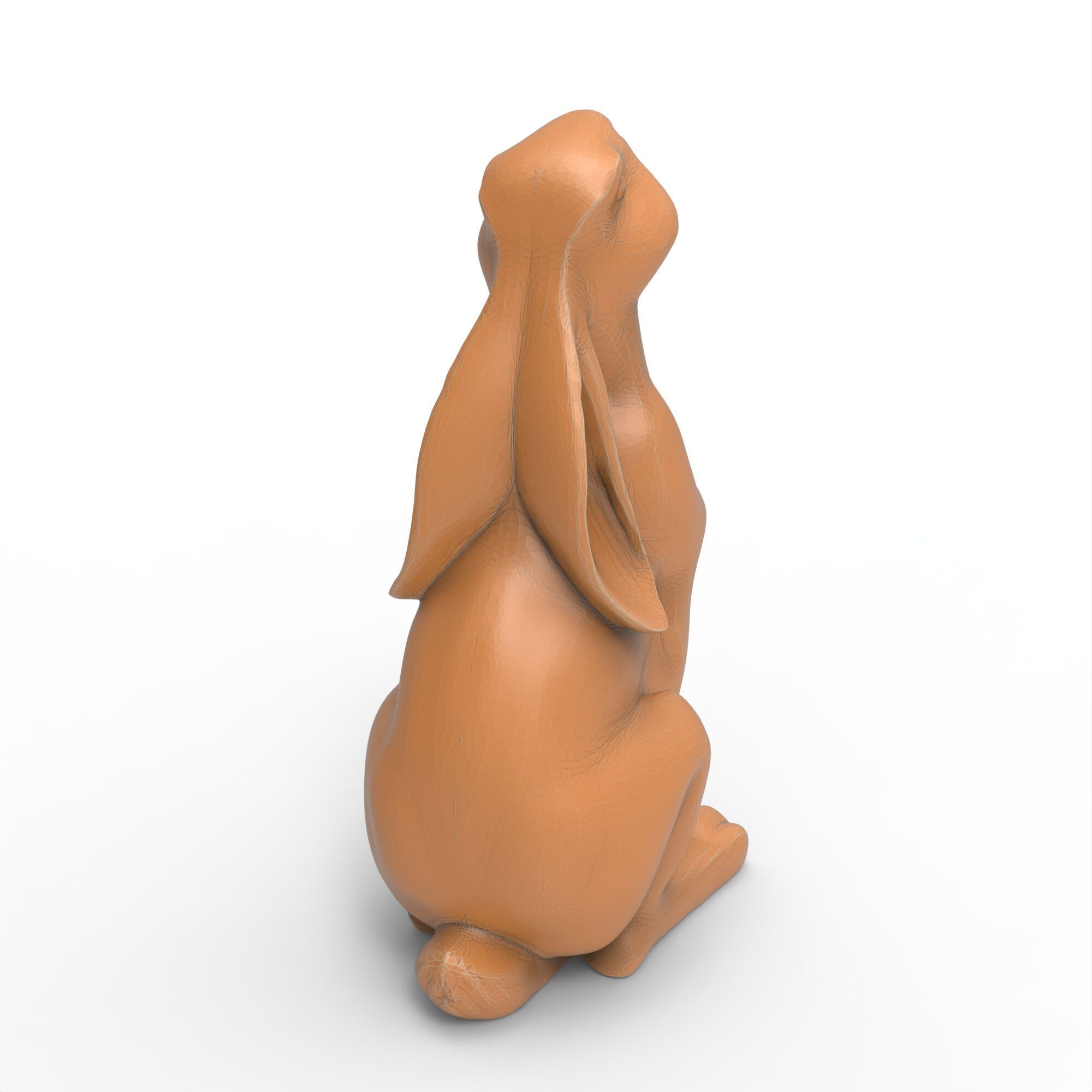 Rabbit Sculpture Hare Bunny Animal Figurine For Garden 3D print model_1