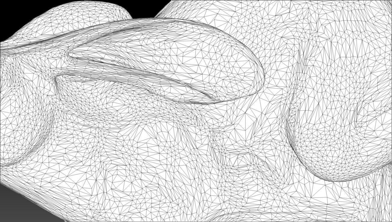 Rabbit Sculpture Hare Bunny Animal Figurine For Garden 3D print model_7