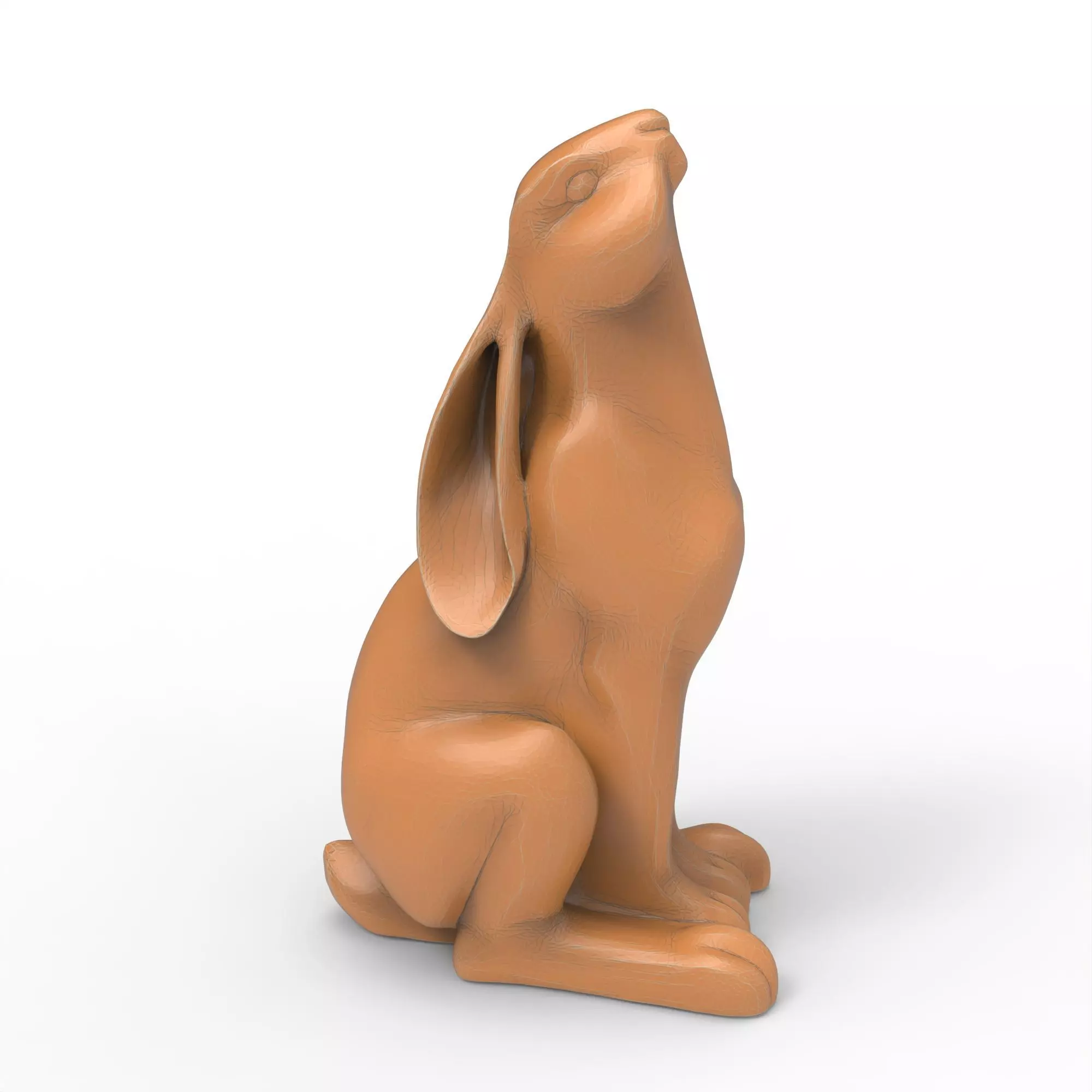 Rabbit Sculpture Hare Bunny Animal Figurine For Garden 3D print model_0