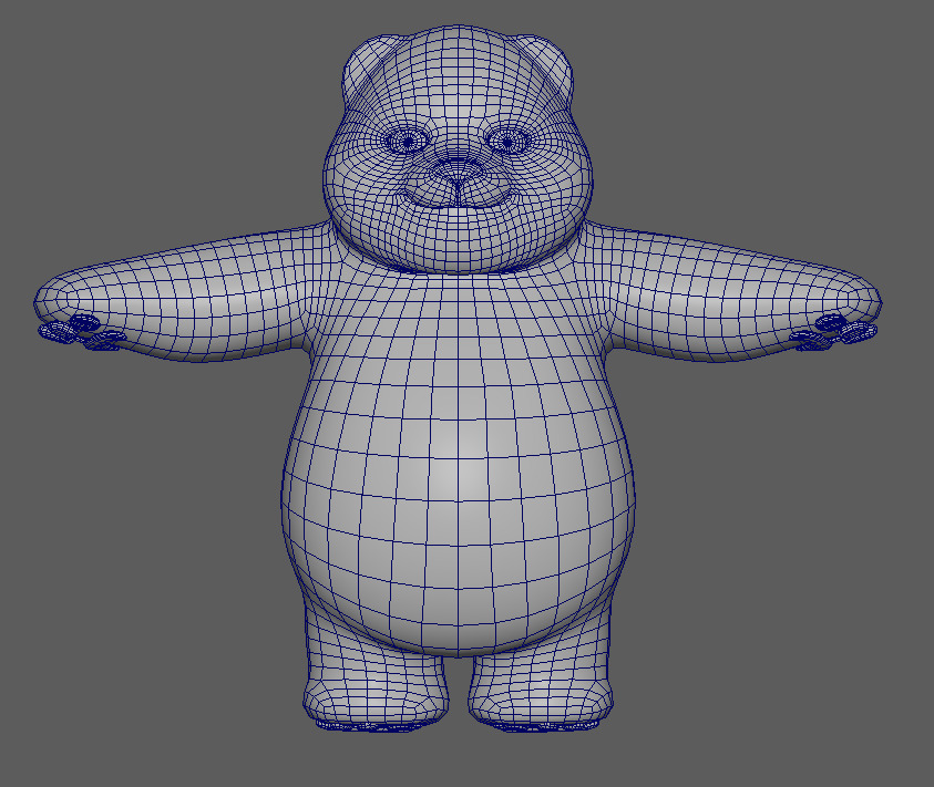 Panda Low-poly 3D model_4