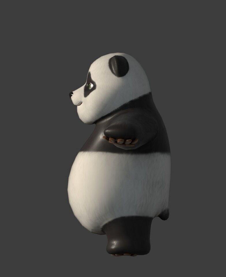 Panda Low-poly 3D model_1