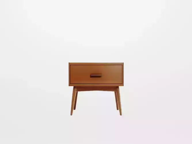 Modern Light Wood Single-Drawer Nightstand Contemporary