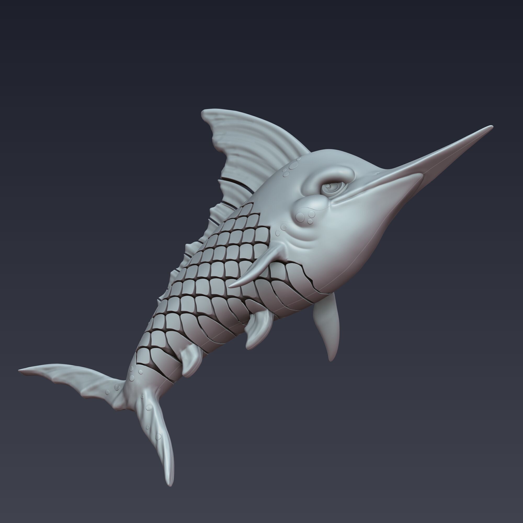 The Marlin Articulated 3D print model_4