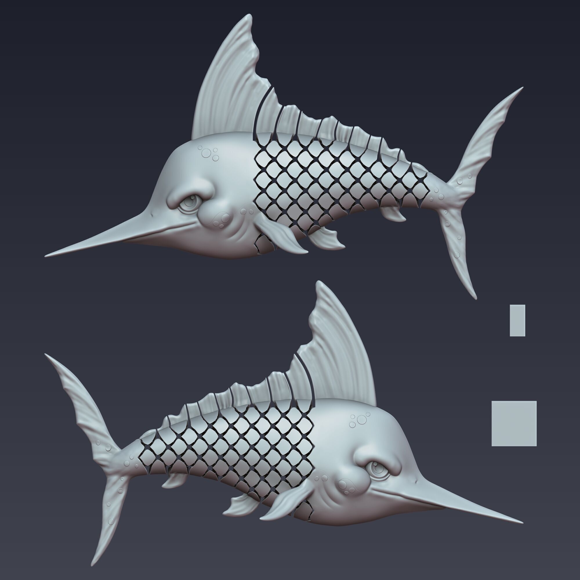 The Marlin Articulated 3D print model_5
