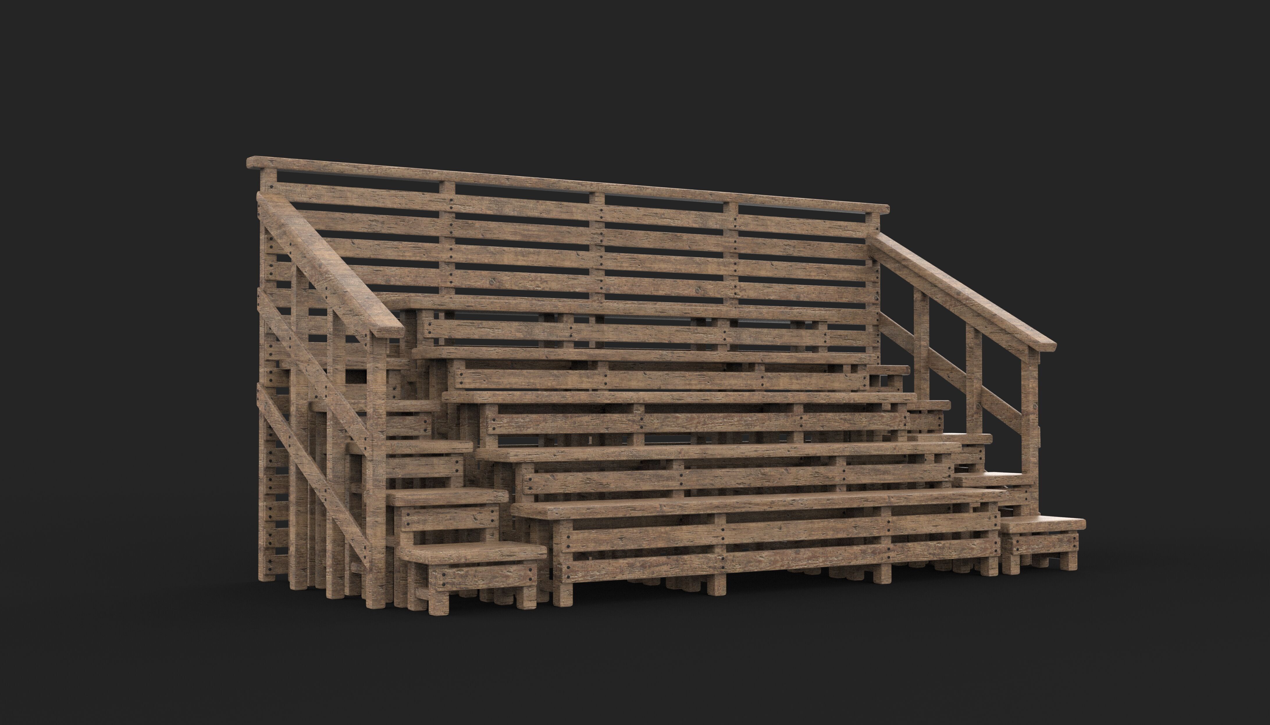 Native Wooden 3D model_9