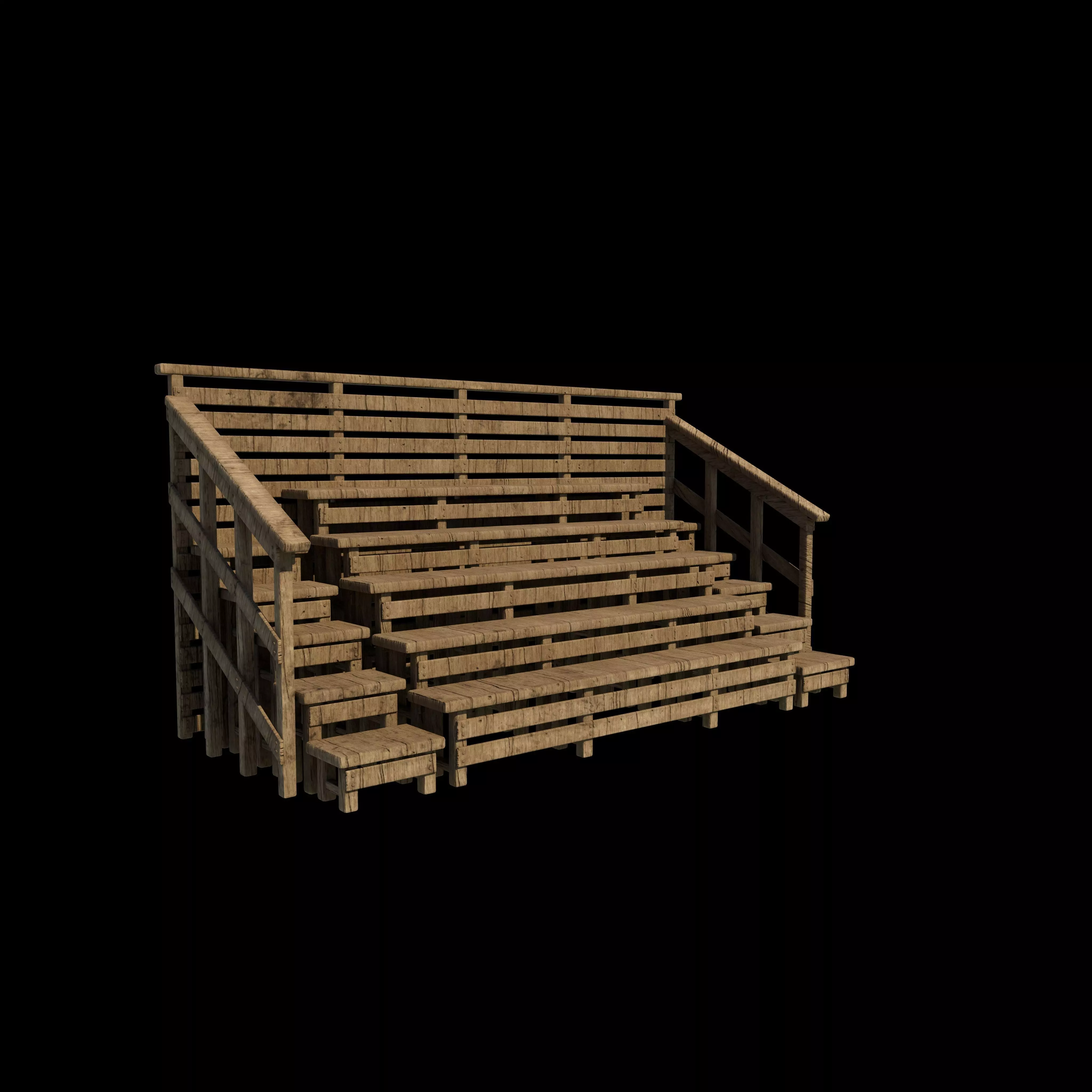 Native Wooden 3D model_0