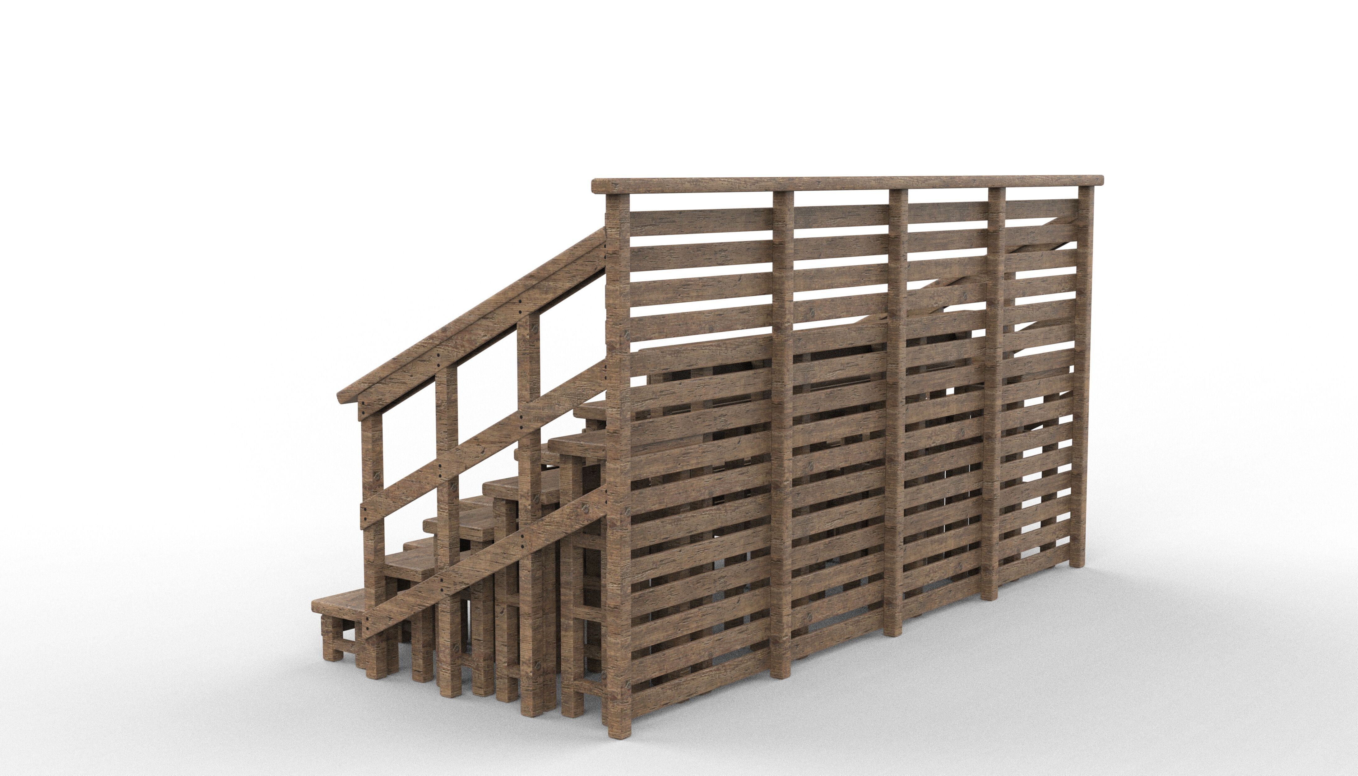 Native Wooden 3D model_10