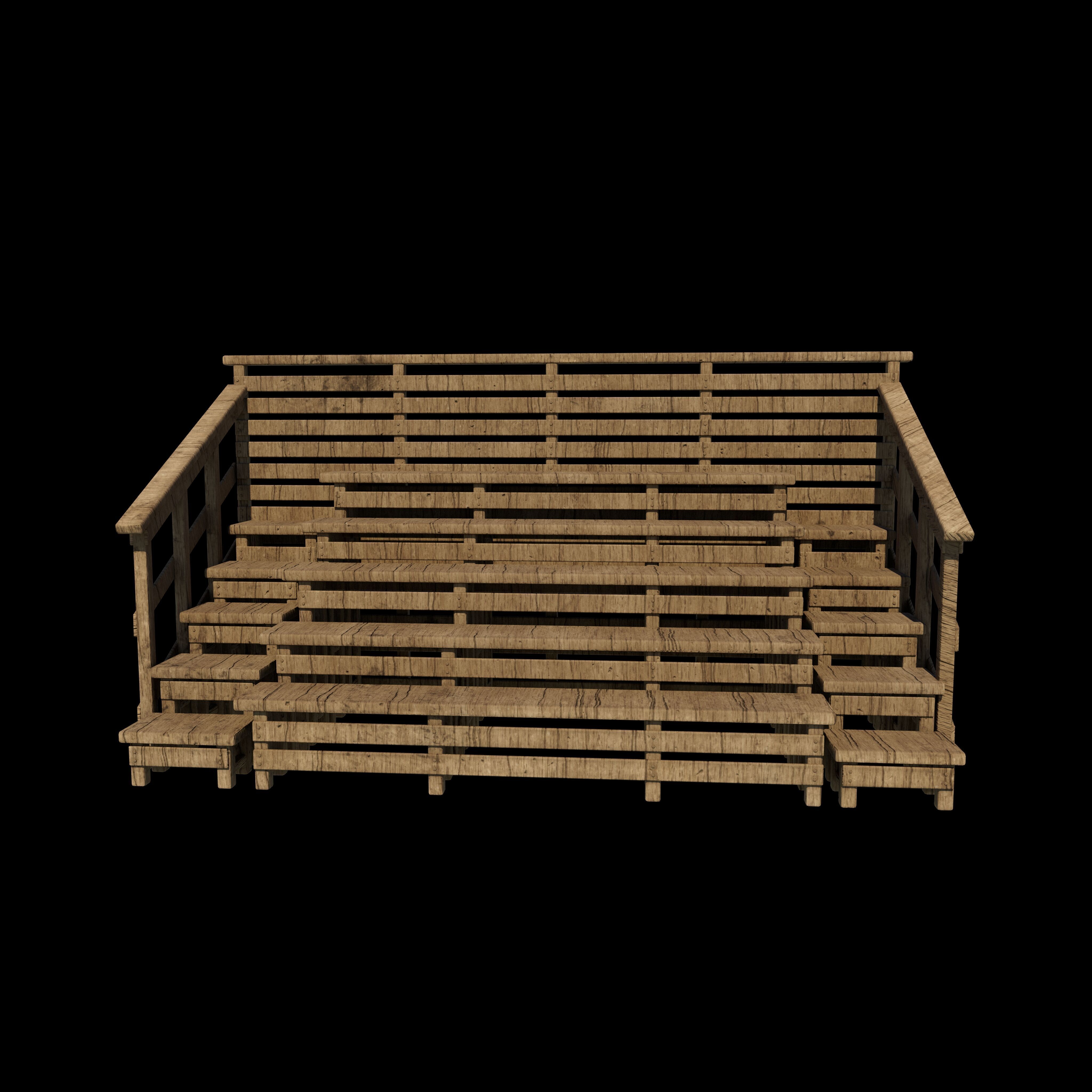 Native Wooden 3D model_2