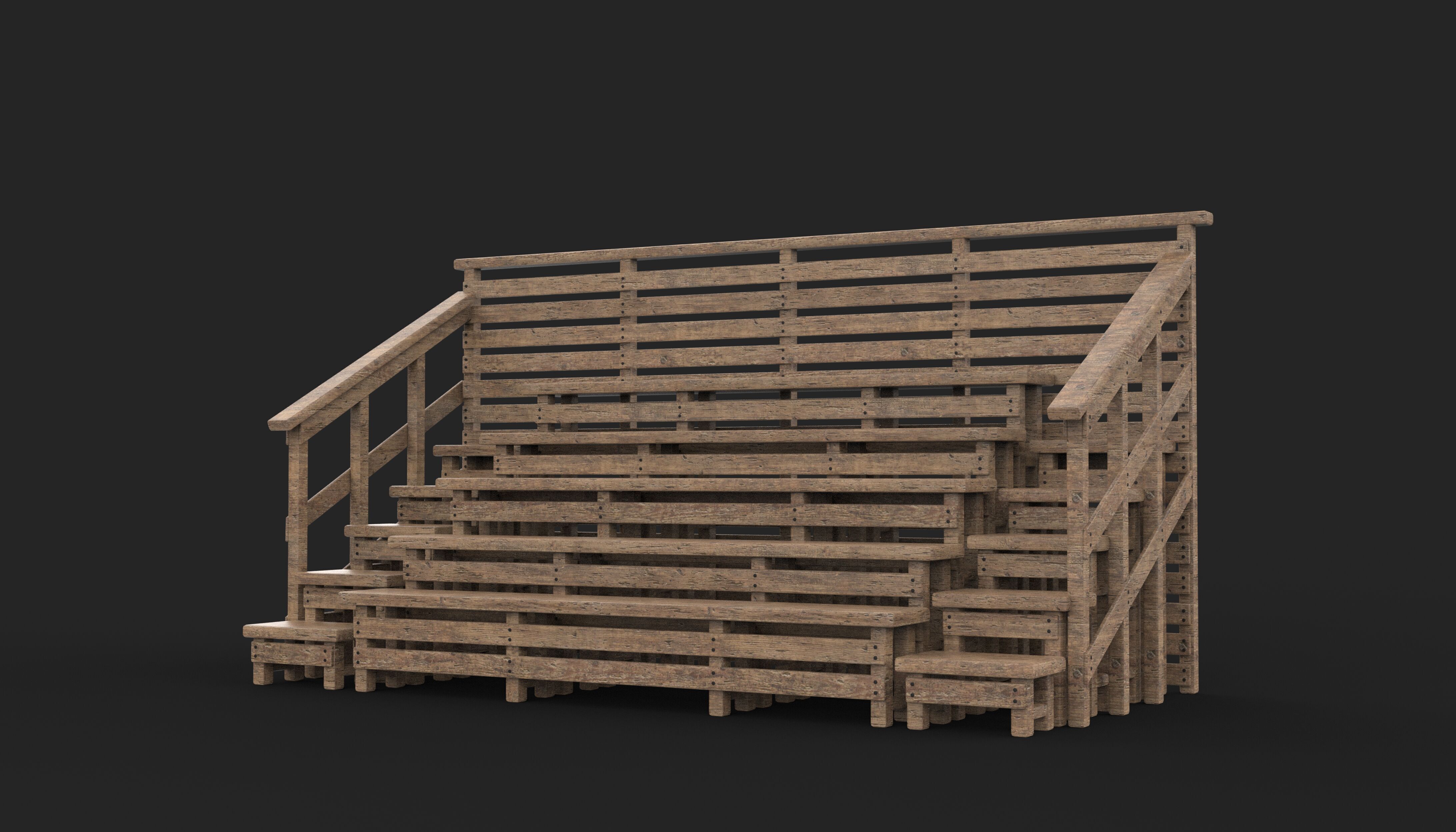 Native Wooden 3D model_7