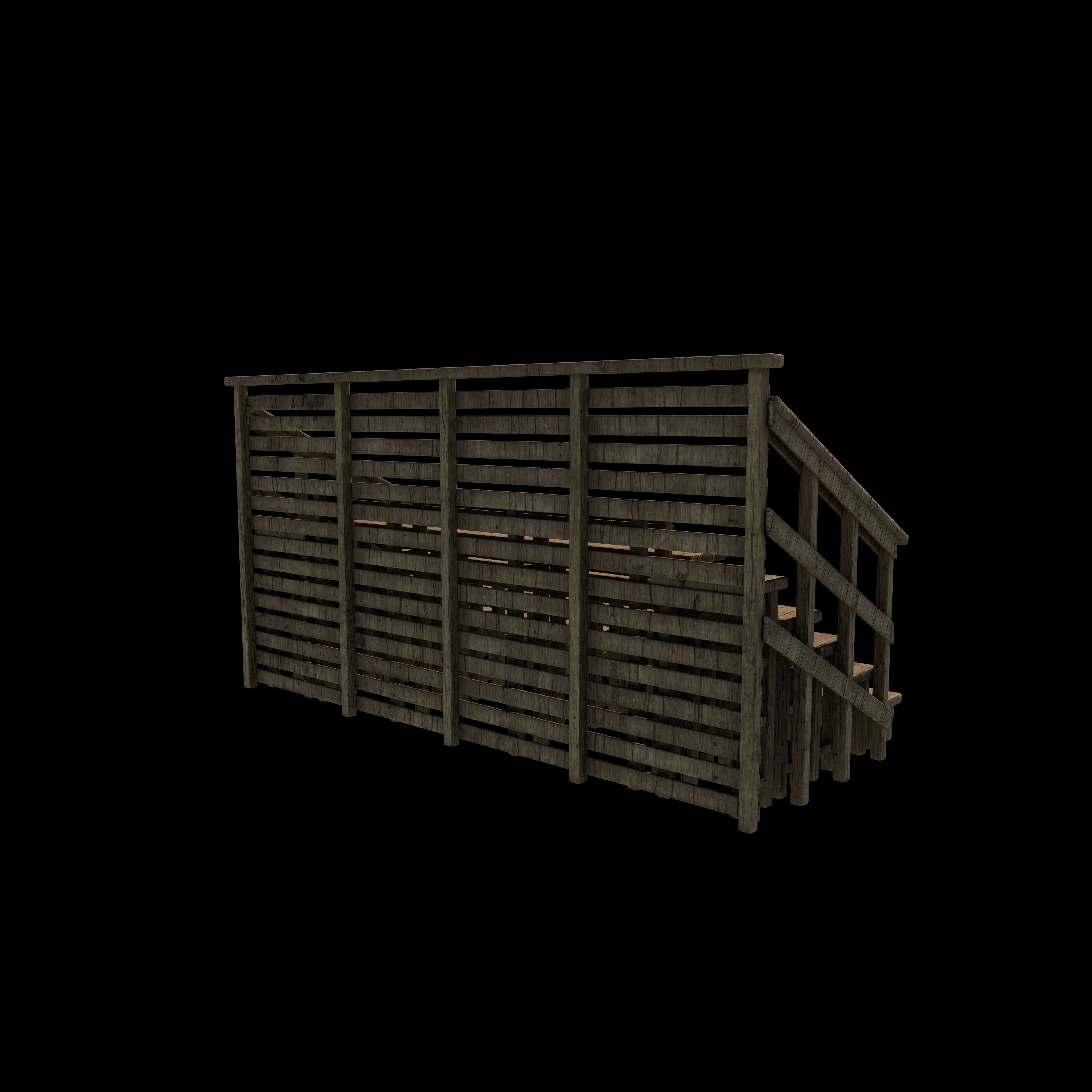 Native Wooden 3D model_4
