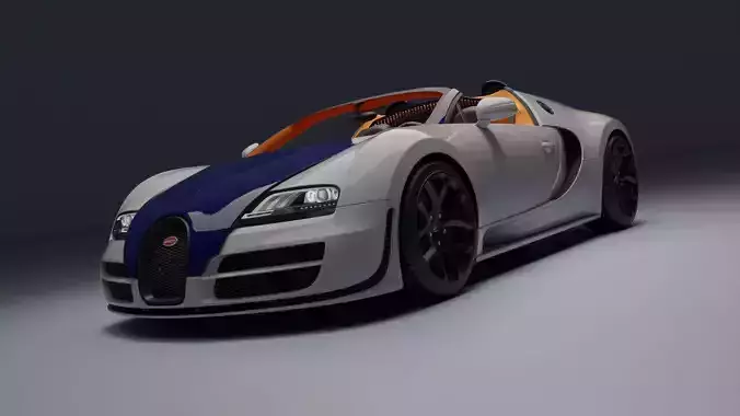 Bugatti Veyron Grand Sport Vitesse  Low-poly 3D model