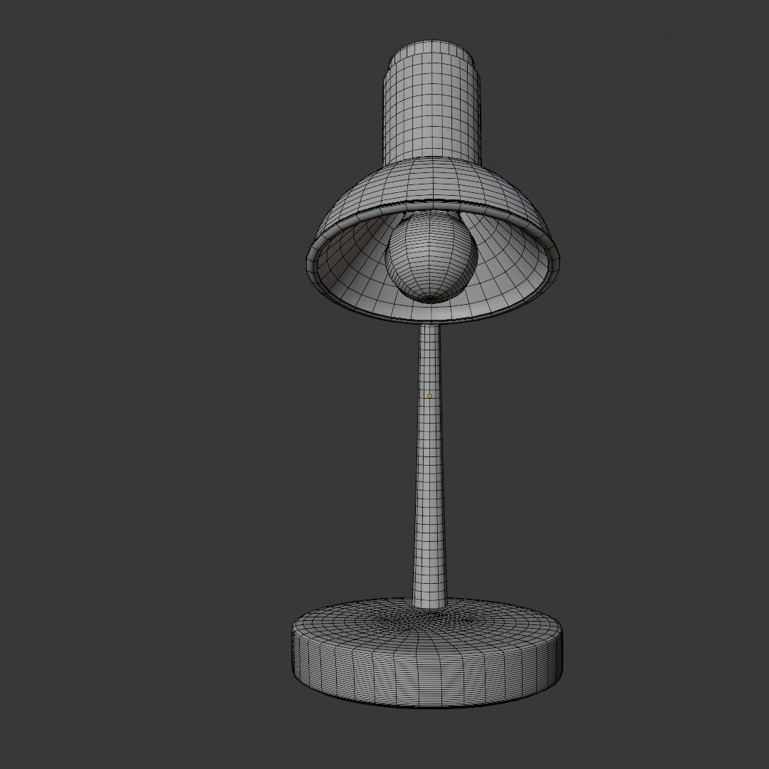 LowPoly Study Light PBR Textures Game VR AR Ready Low-poly 3D model_5