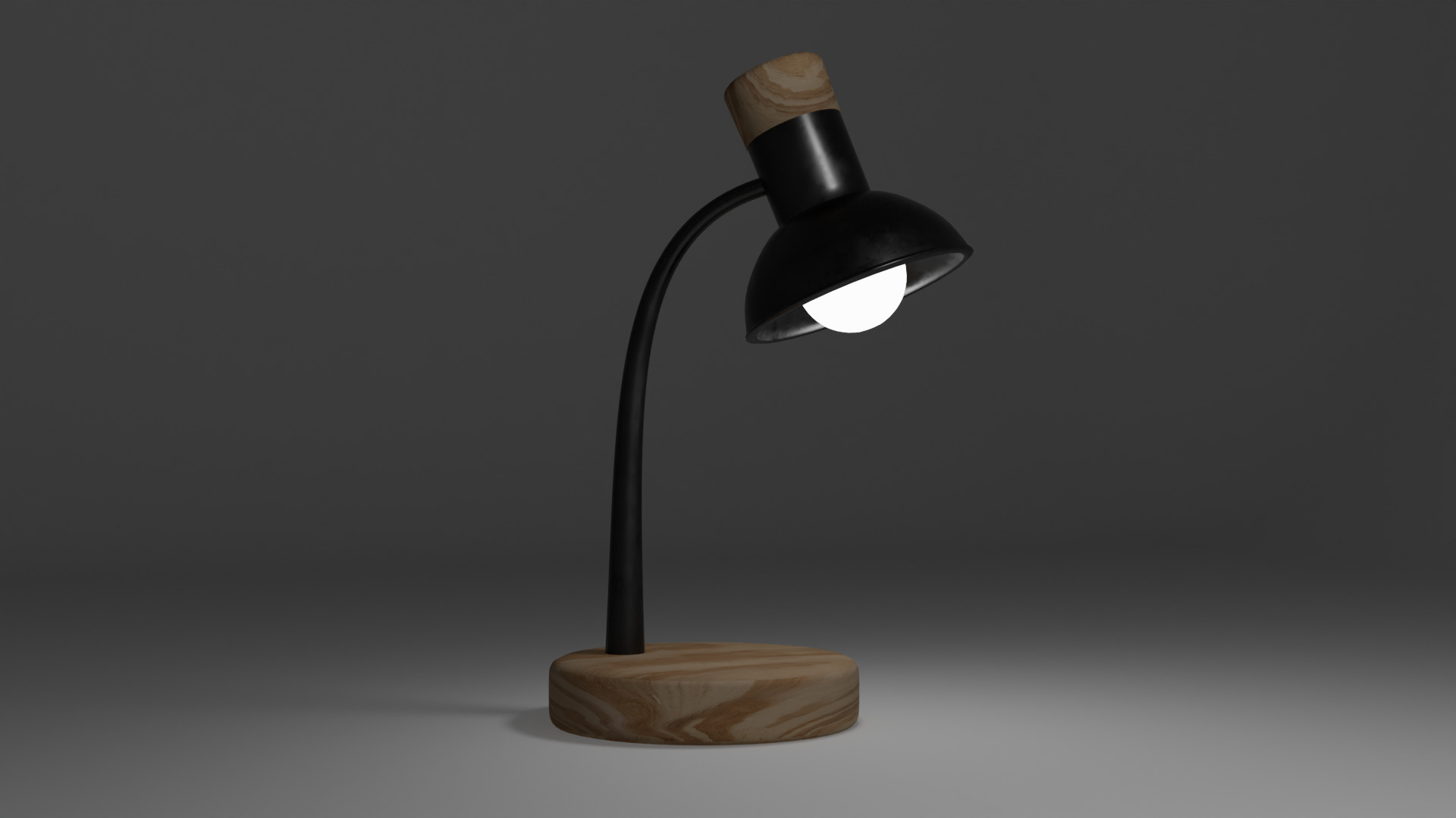 LowPoly Study Light PBR Textures Game VR AR Ready Low-poly 3D model_13