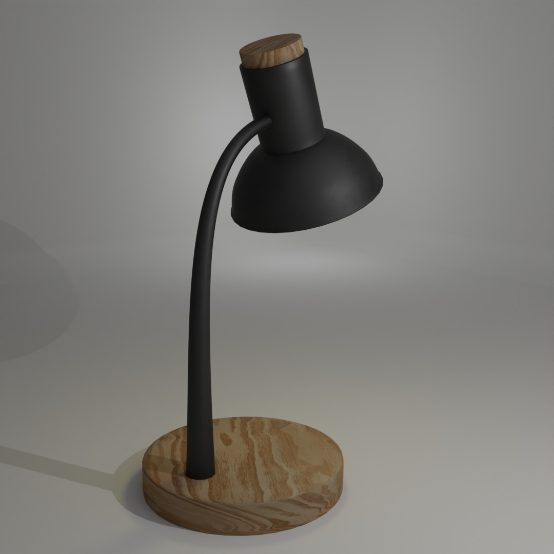 LowPoly Study Light PBR Textures Game VR AR Ready Low-poly 3D model_3